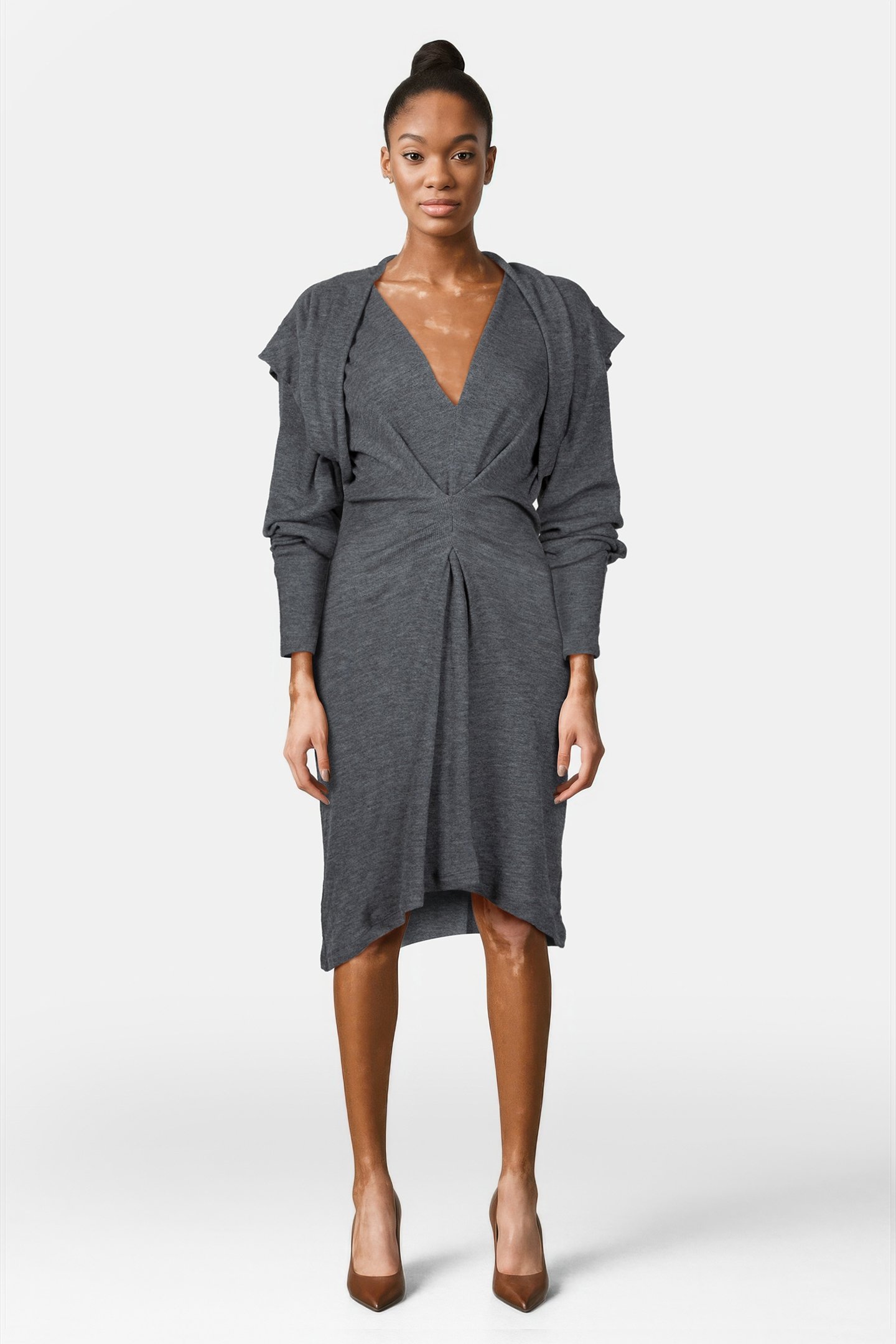 KAMILA DRESS MIXED GREY 1