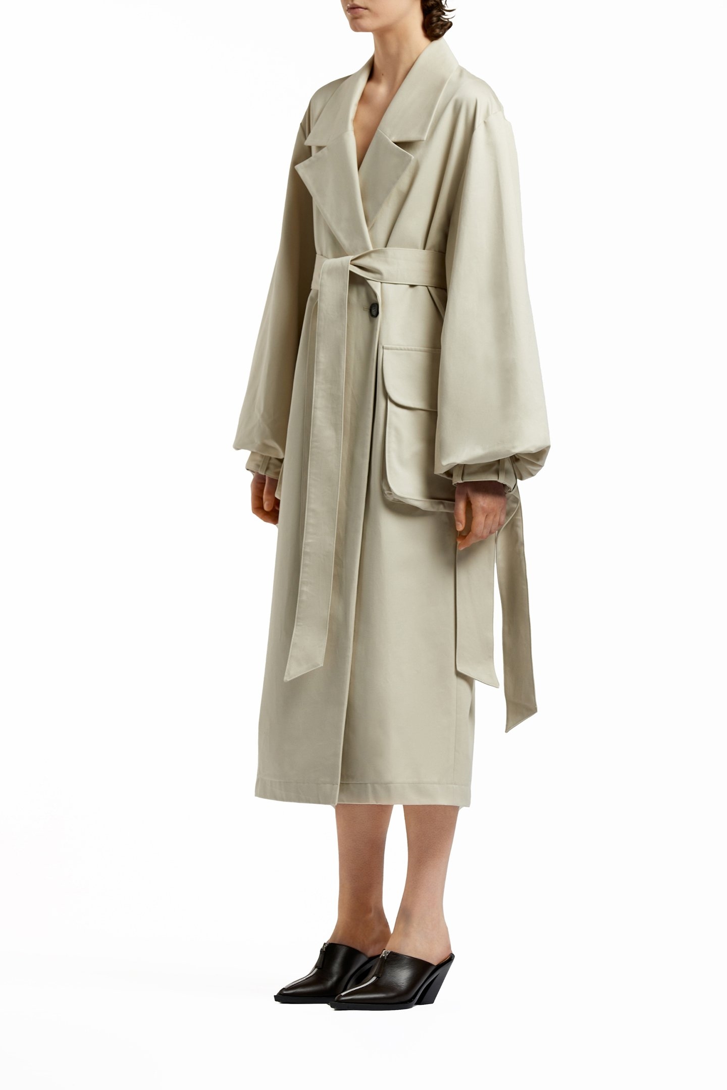 MAXI SLEEVE TRENCH COAT BEIGE 3