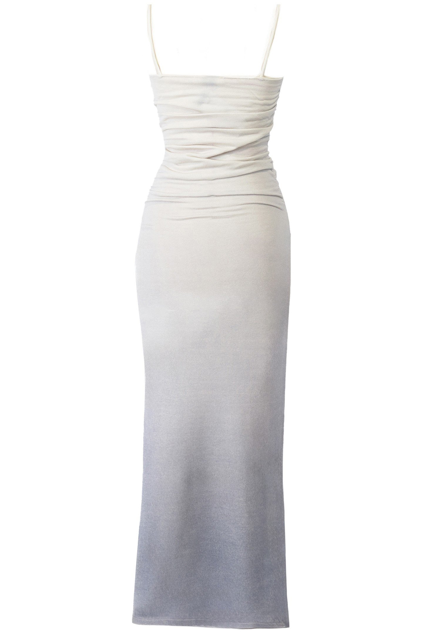 KNIT STRAPPY LONG DRESS TIE DYE GREY 3