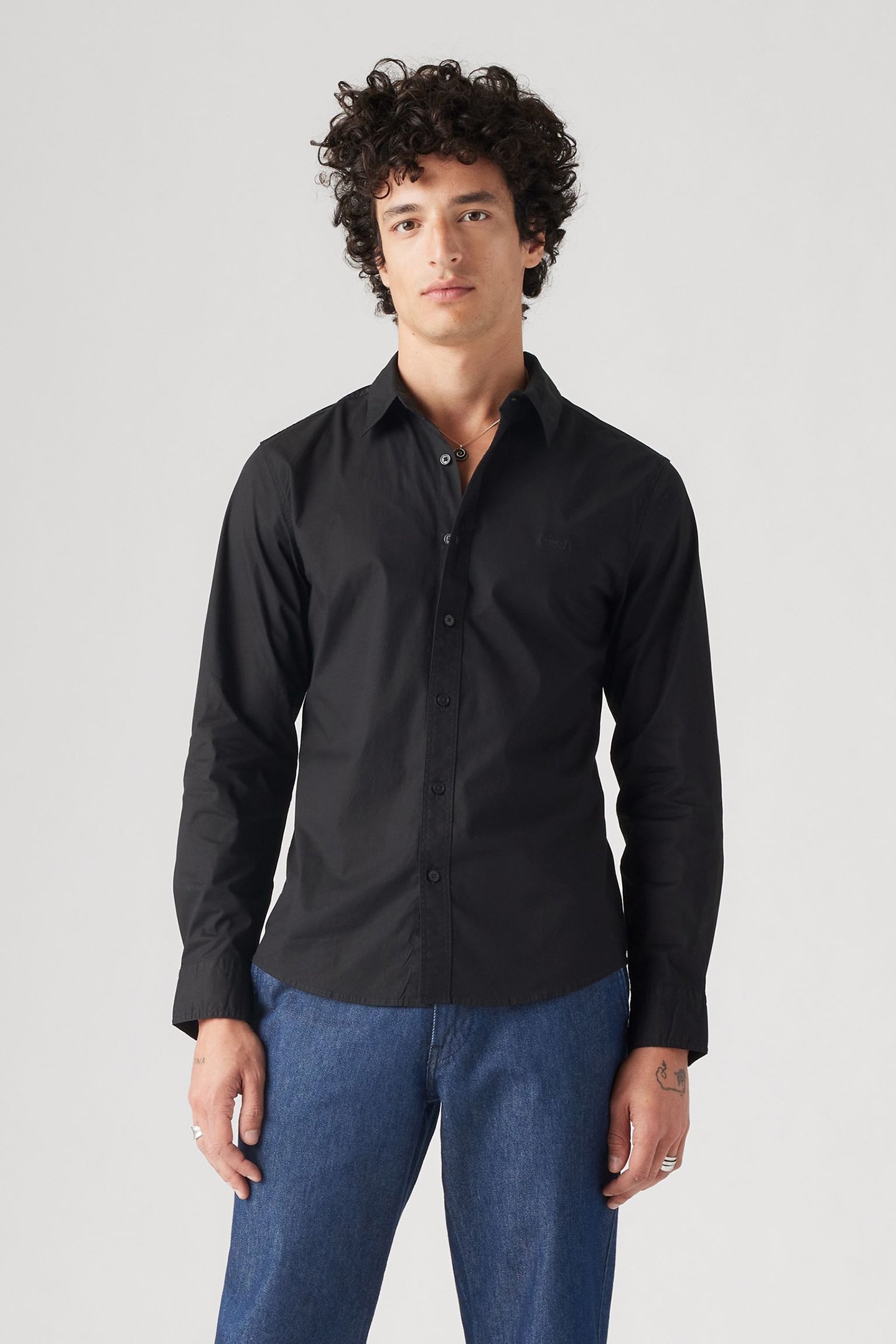 BATTERY HOUSEMARK SLIM FIT SHIRT BLACK 1