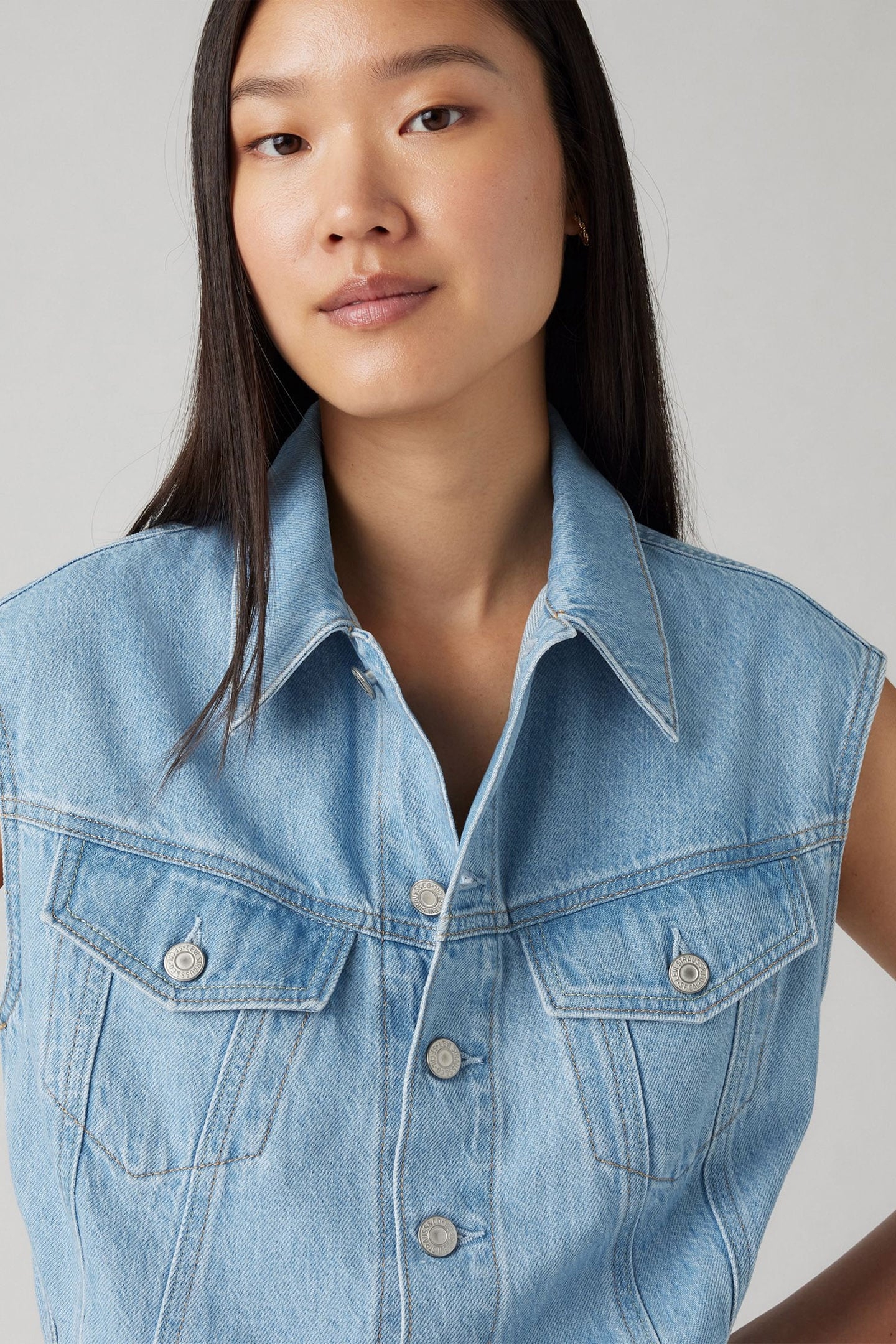 ICONIC SLEEVELESS LIGHTWEIGHT DRESS LIGHT INDIGO 5