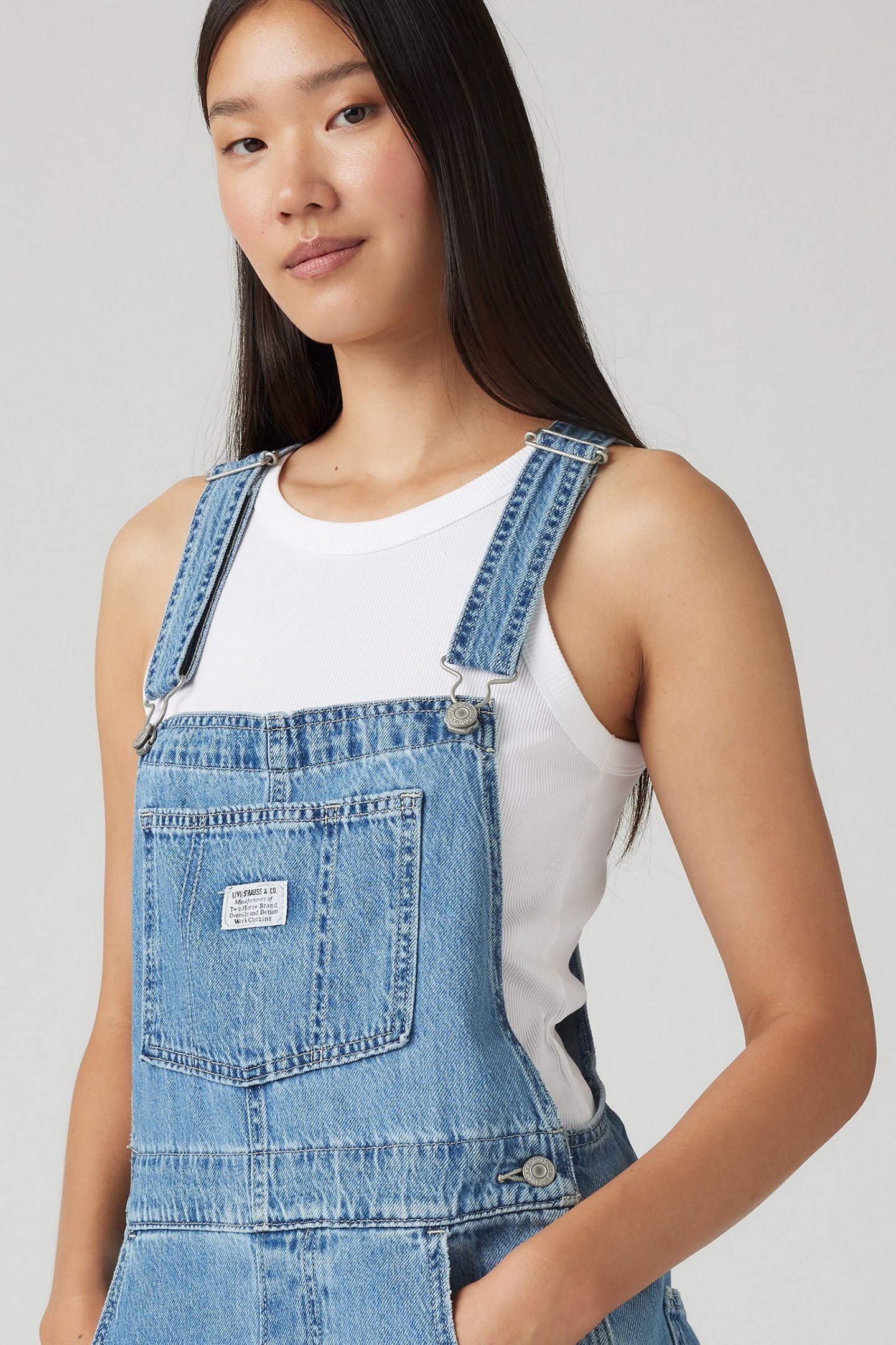 VINTAGE DENIM OVERALLS MED INDIGO 7
