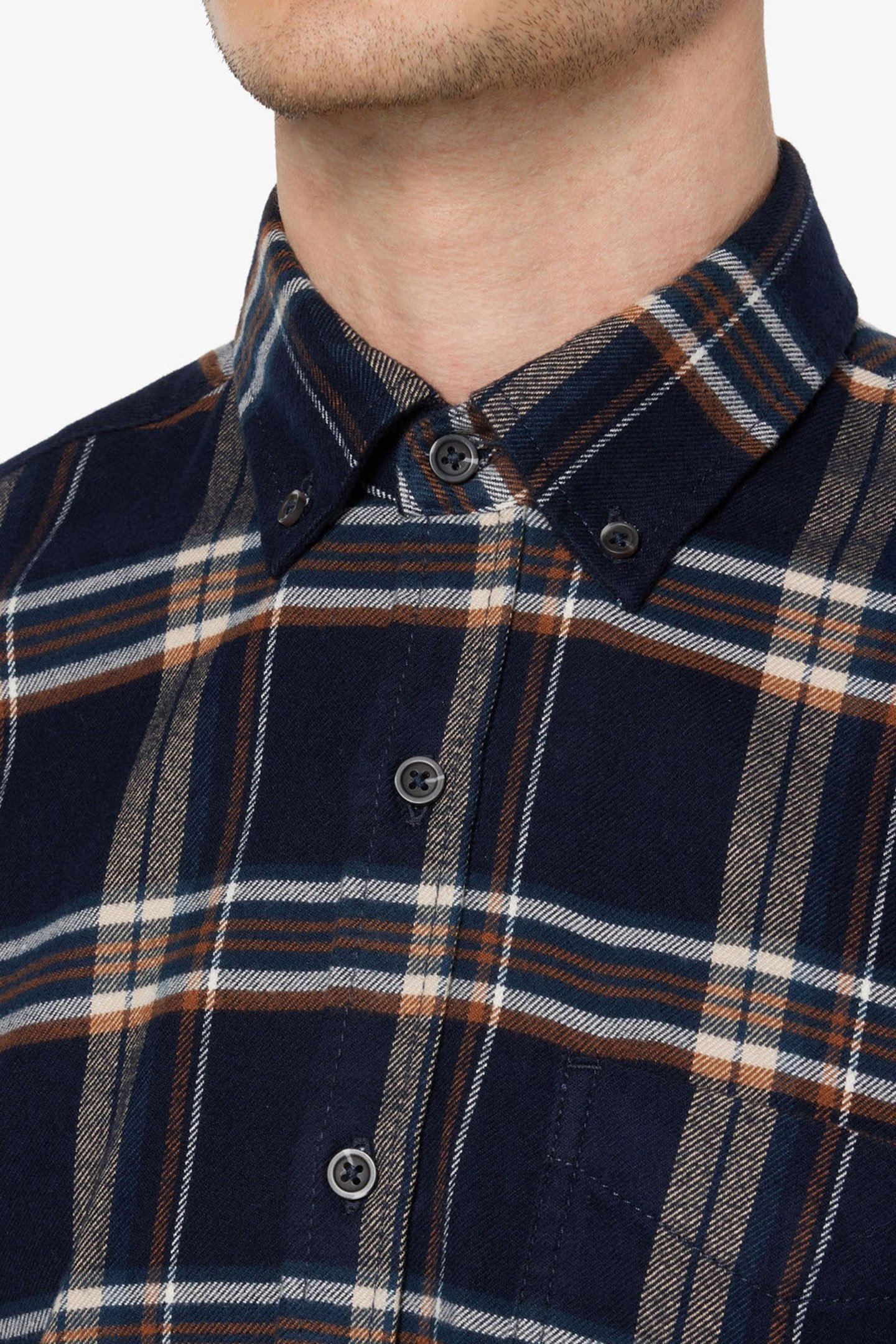 SONNYSI FLANNEL CHECK L/S SHIRTS DEEP MARINE 6