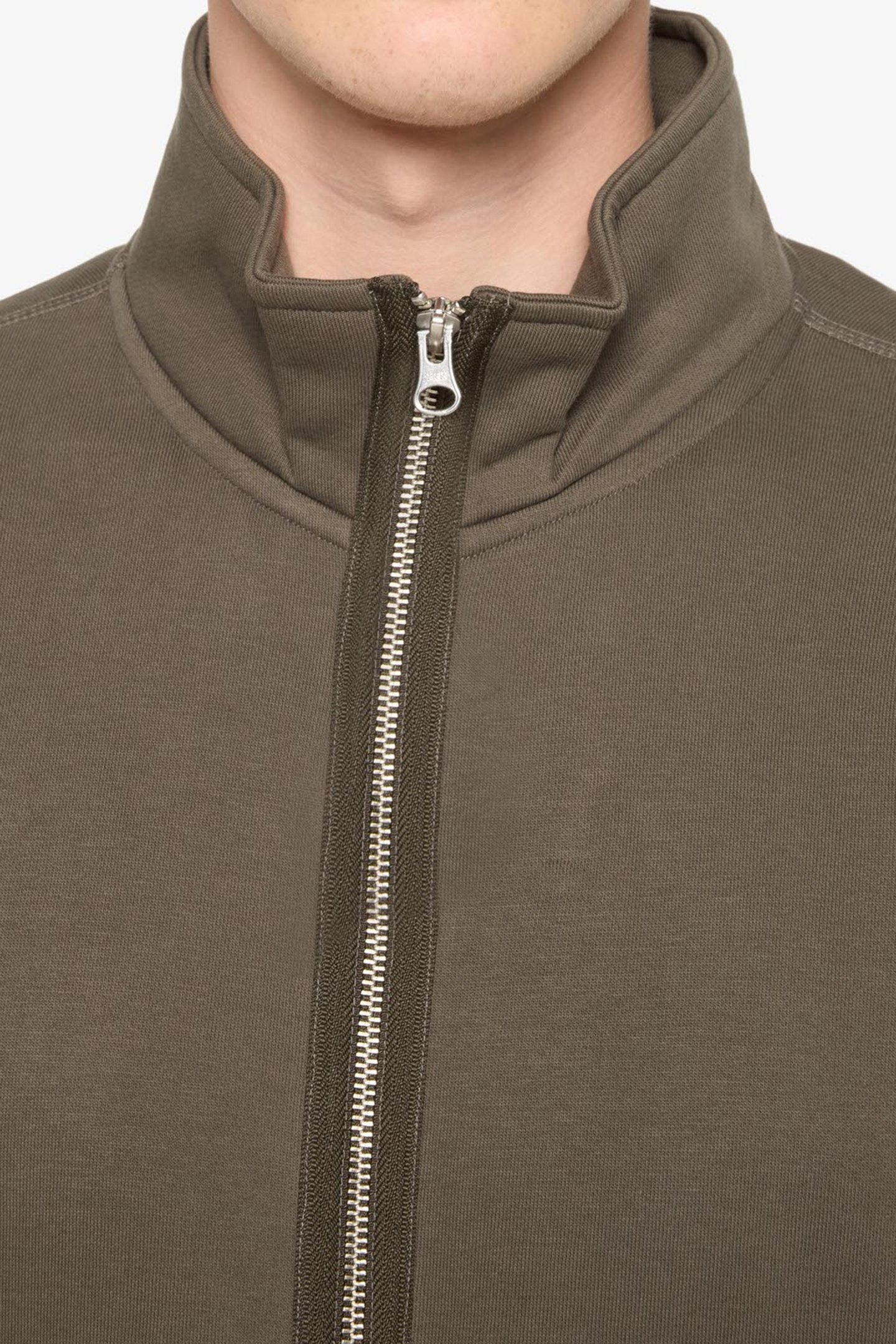 MIKKELSI ZIP CARDIGAN GREEN WOOD 6