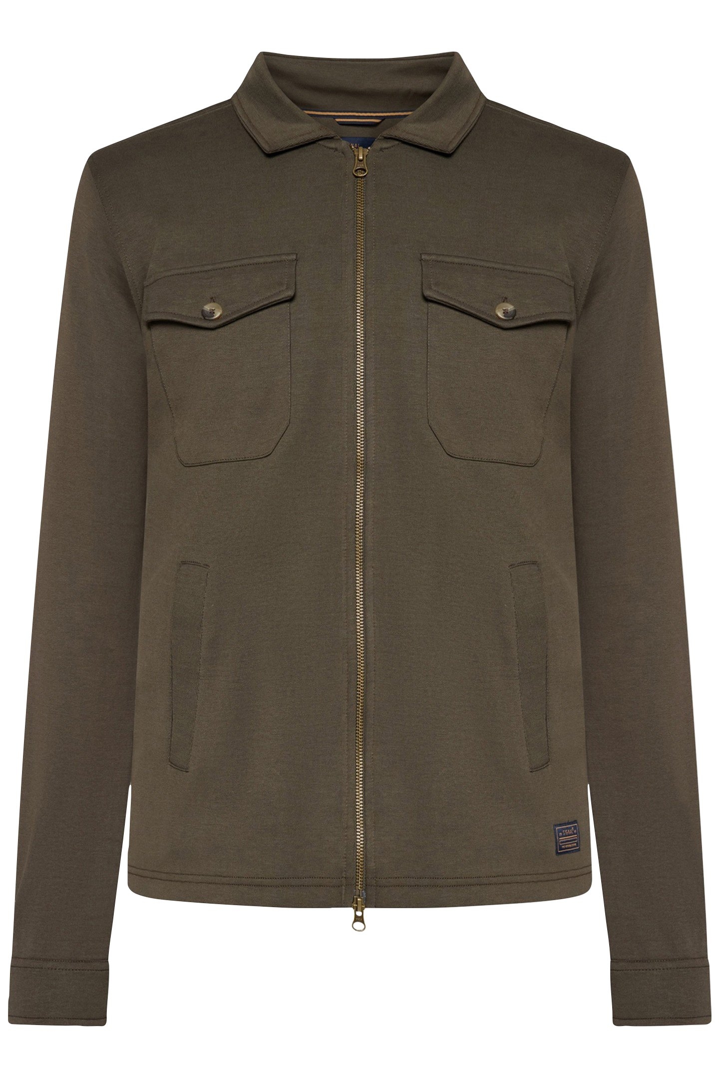 BERTLESI ZIP OVERSHIRT GREEN WOOD 4