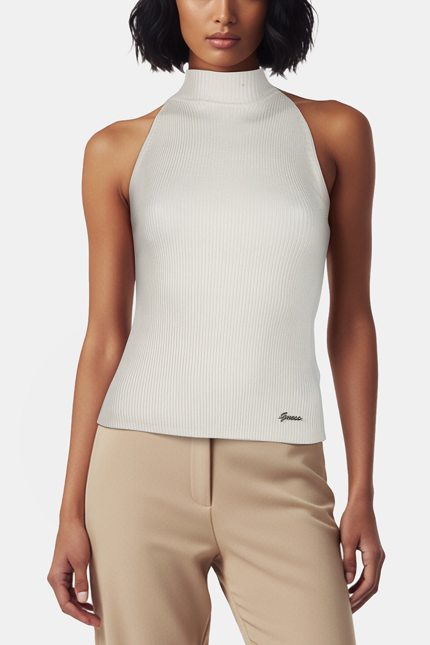 GUESS ECO BLAIRE HALTER NECK S CREAM WHITE 1