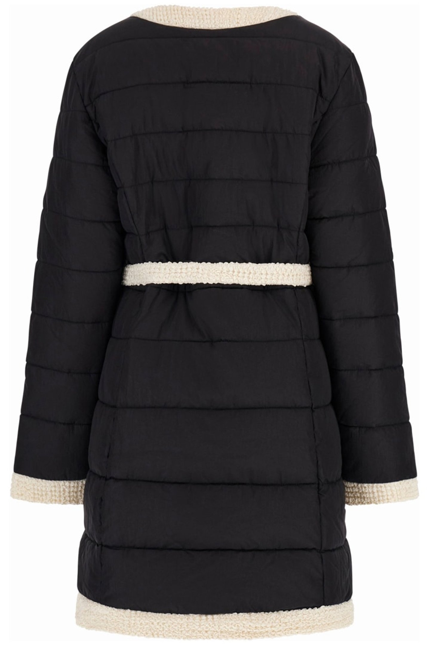 LONG CECILIA BELTED BLACK AND WHITE 5