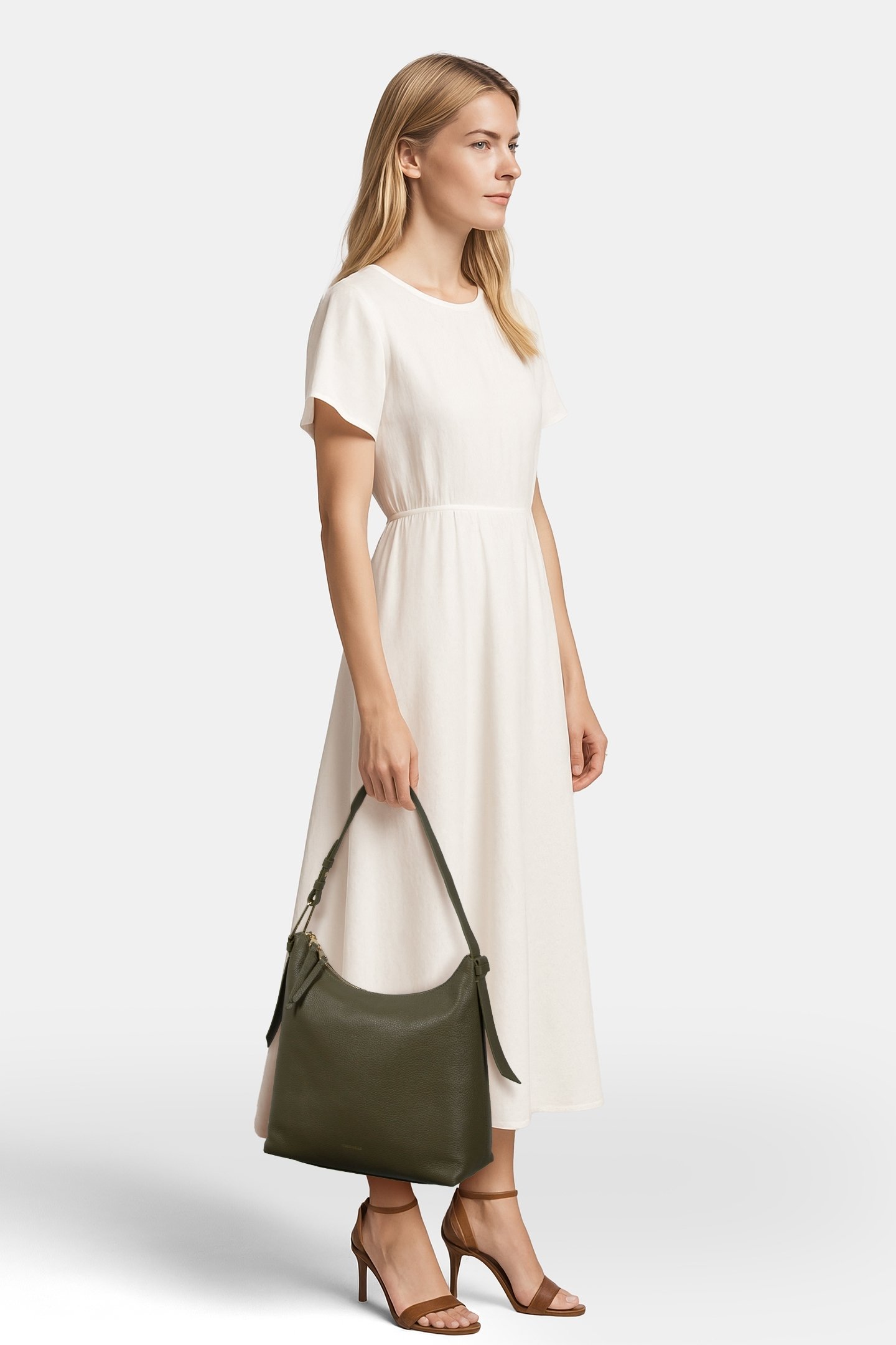 GRAINED LEATHER SHOULDER BAG 1