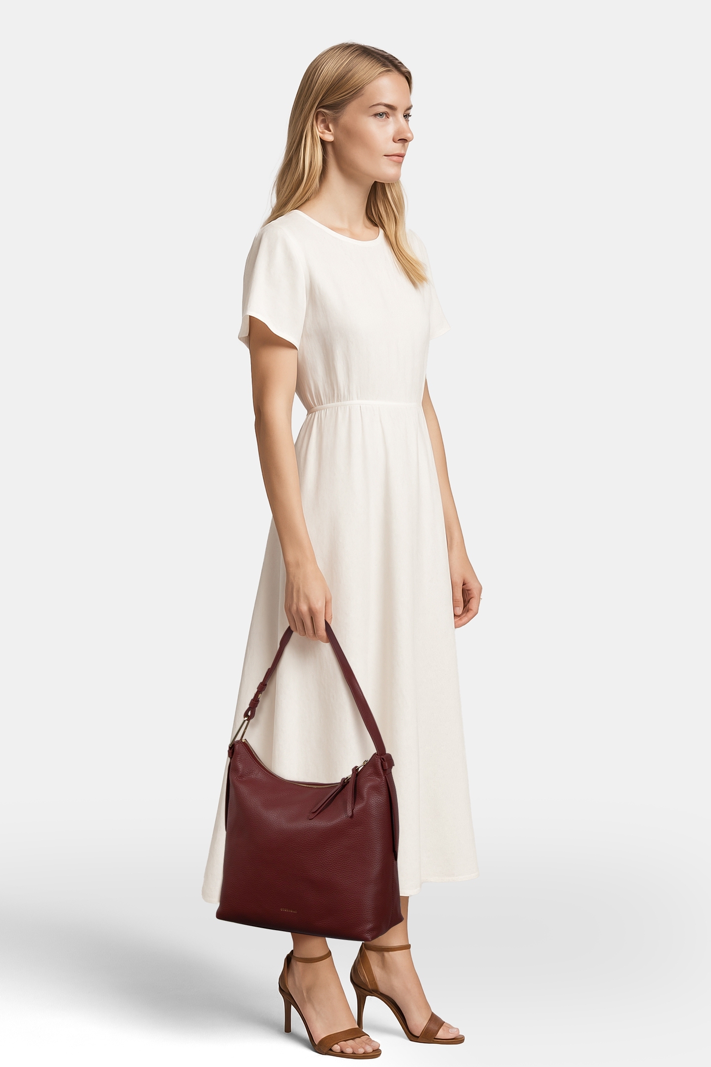 GRAINED LEATHER SHOULDER BAG 1