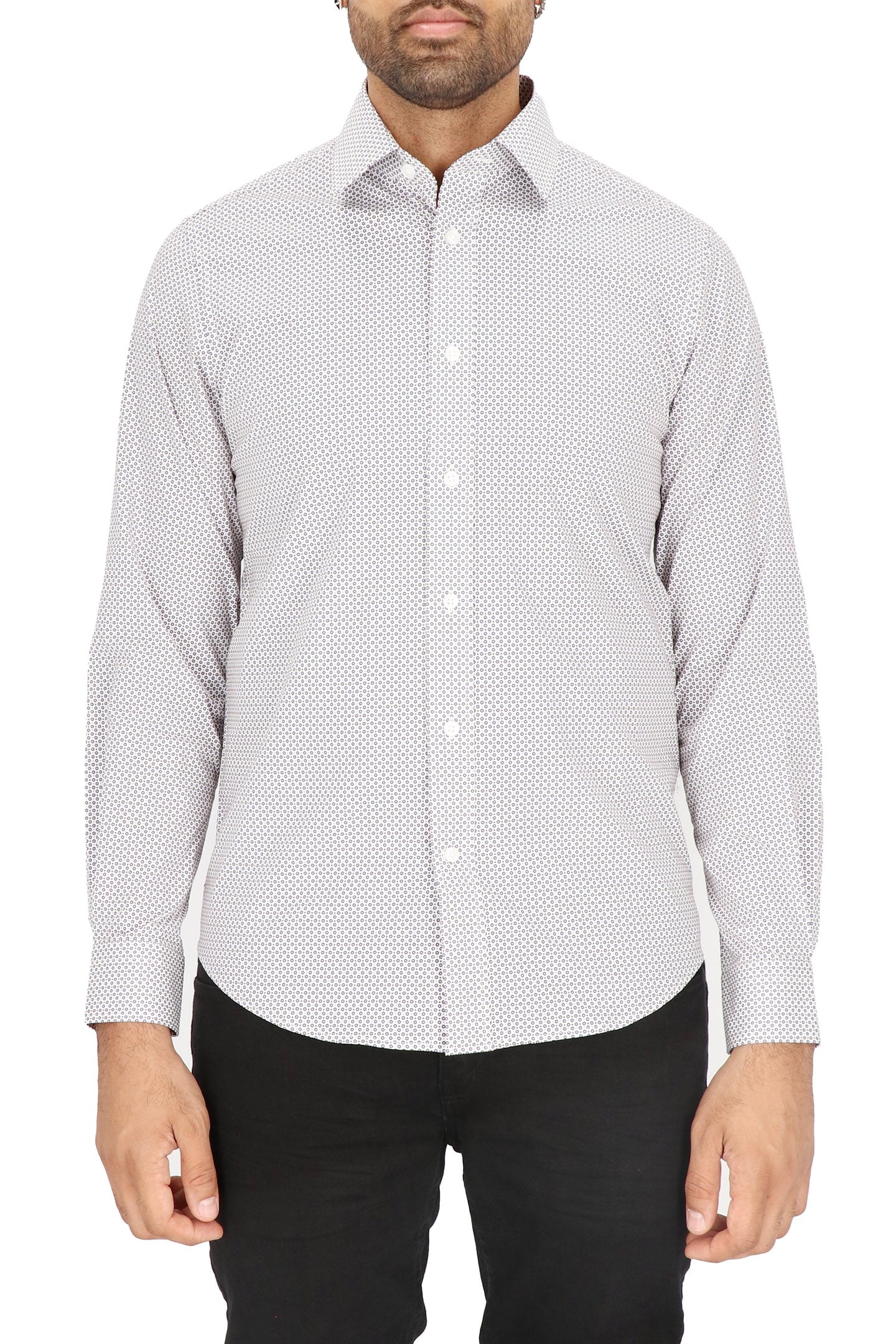 DRESS SHIRT WHITE/BLUE 1