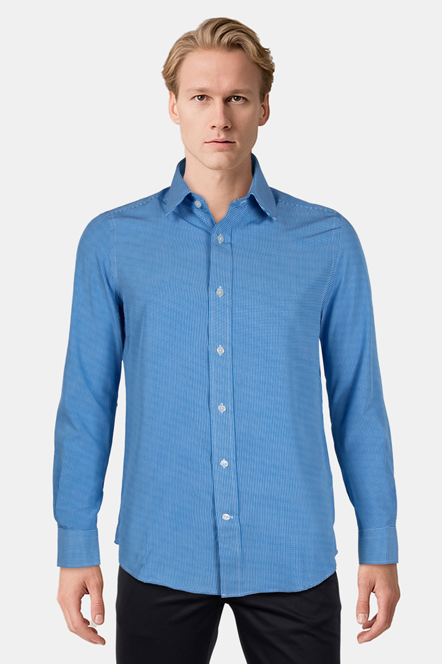 4 WAY STRETCHDRESS SHIRT BLUE 1