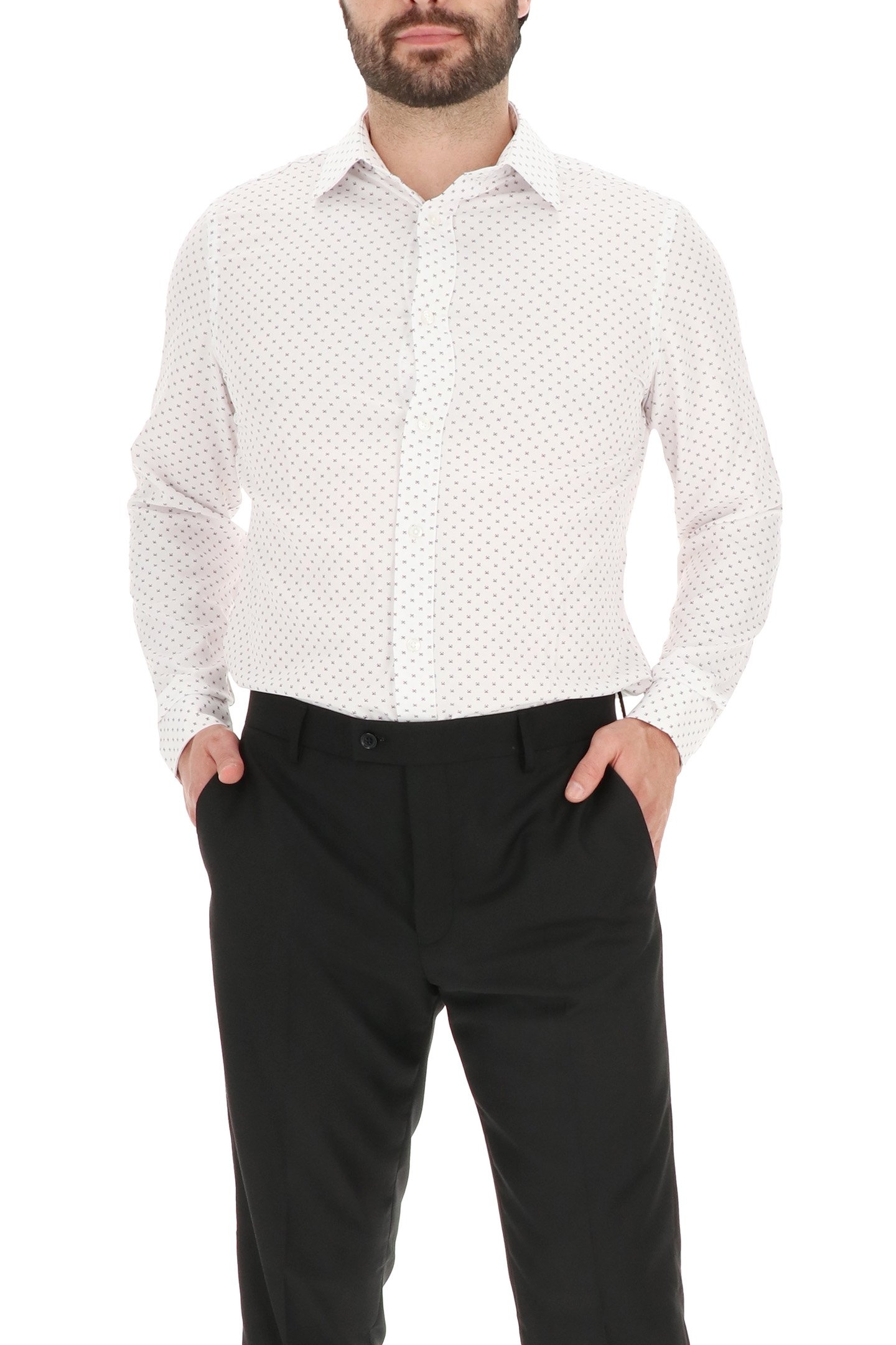 4 WAY STRETCHDRESS SHIRT WHITE 4