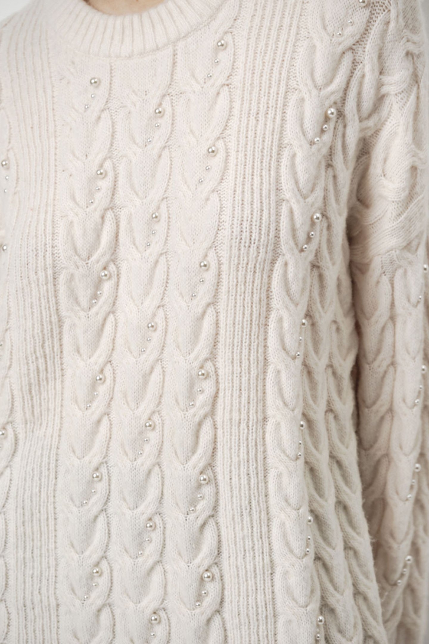 CROFT PEARL SWEATER BUTTER CREAM 6