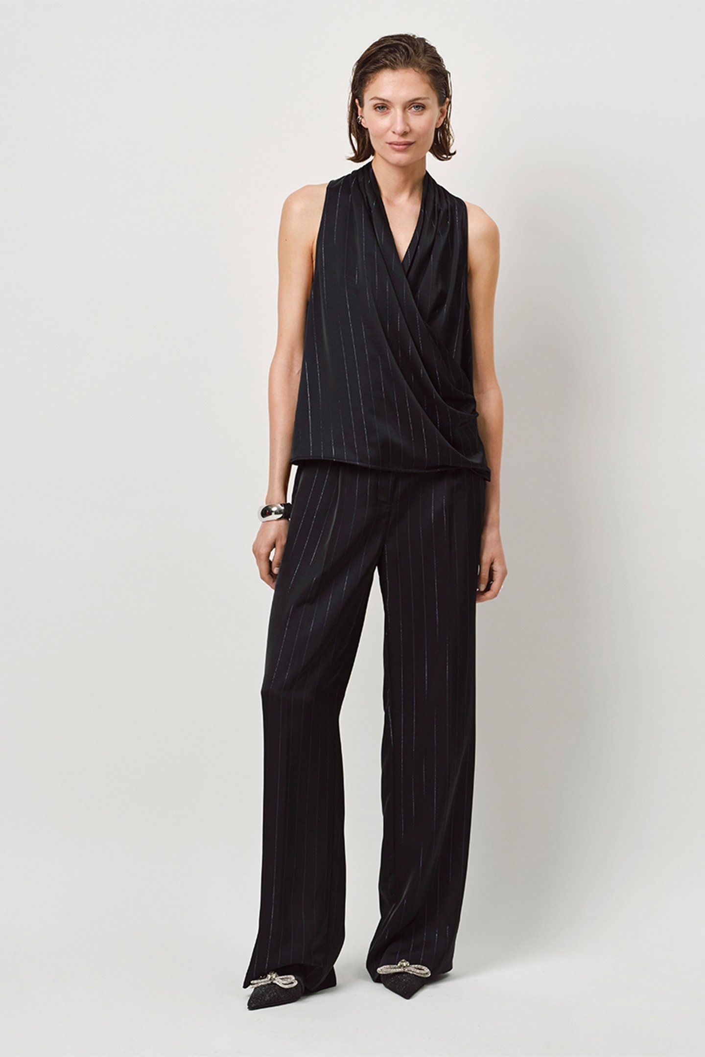 LAROD PINSTRIPE PANTS RAVEN 1
