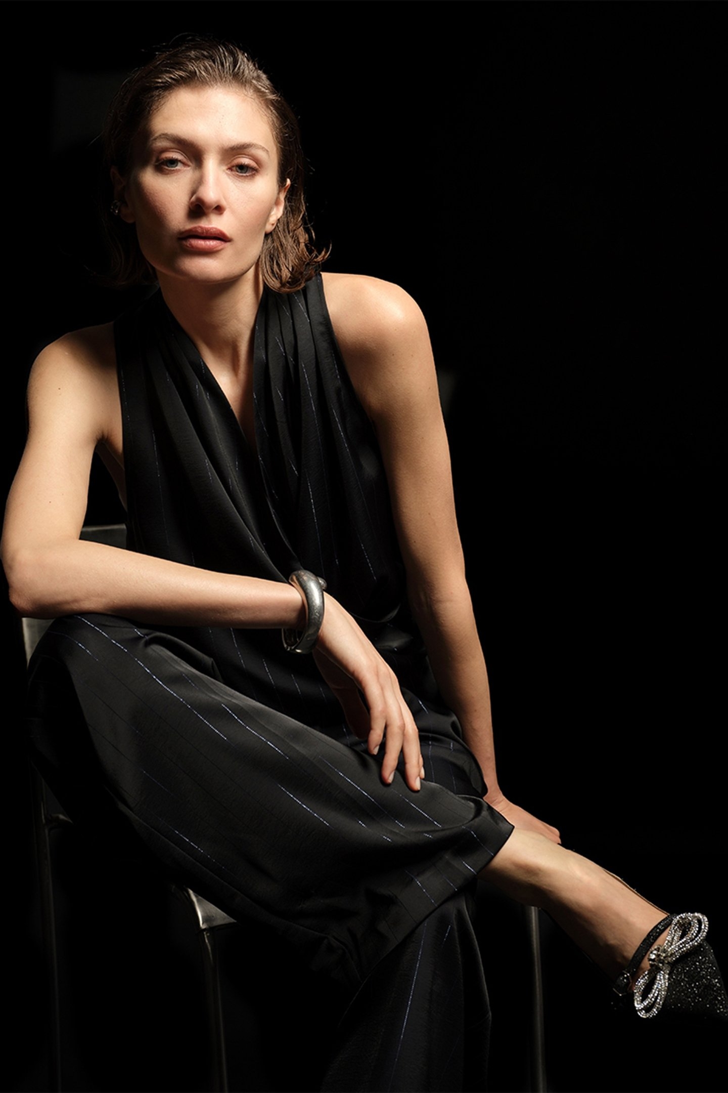 LAROD PINSTRIPE PANTS RAVEN 7