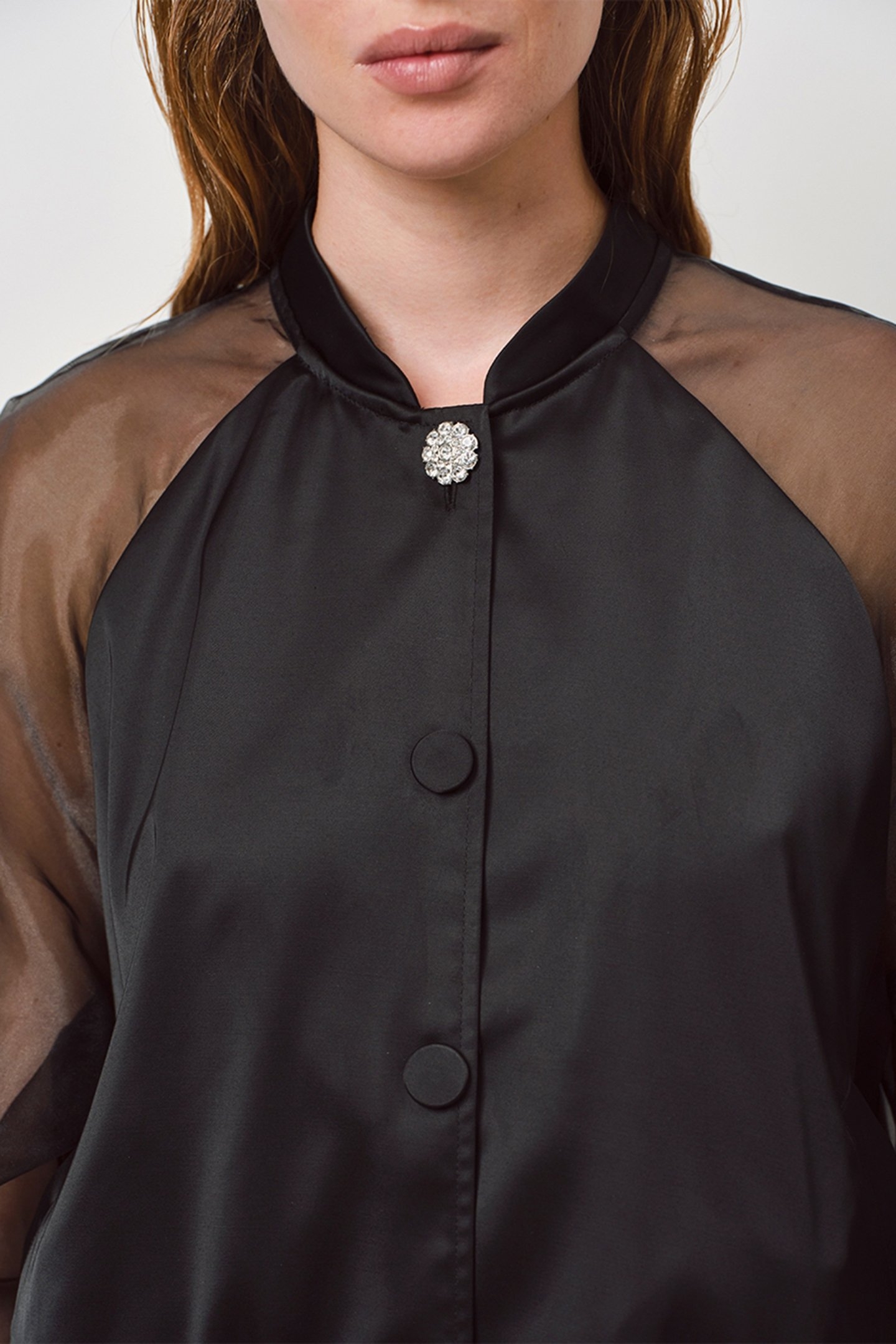 TULLYA SATIN BOMBER RAVEN 4