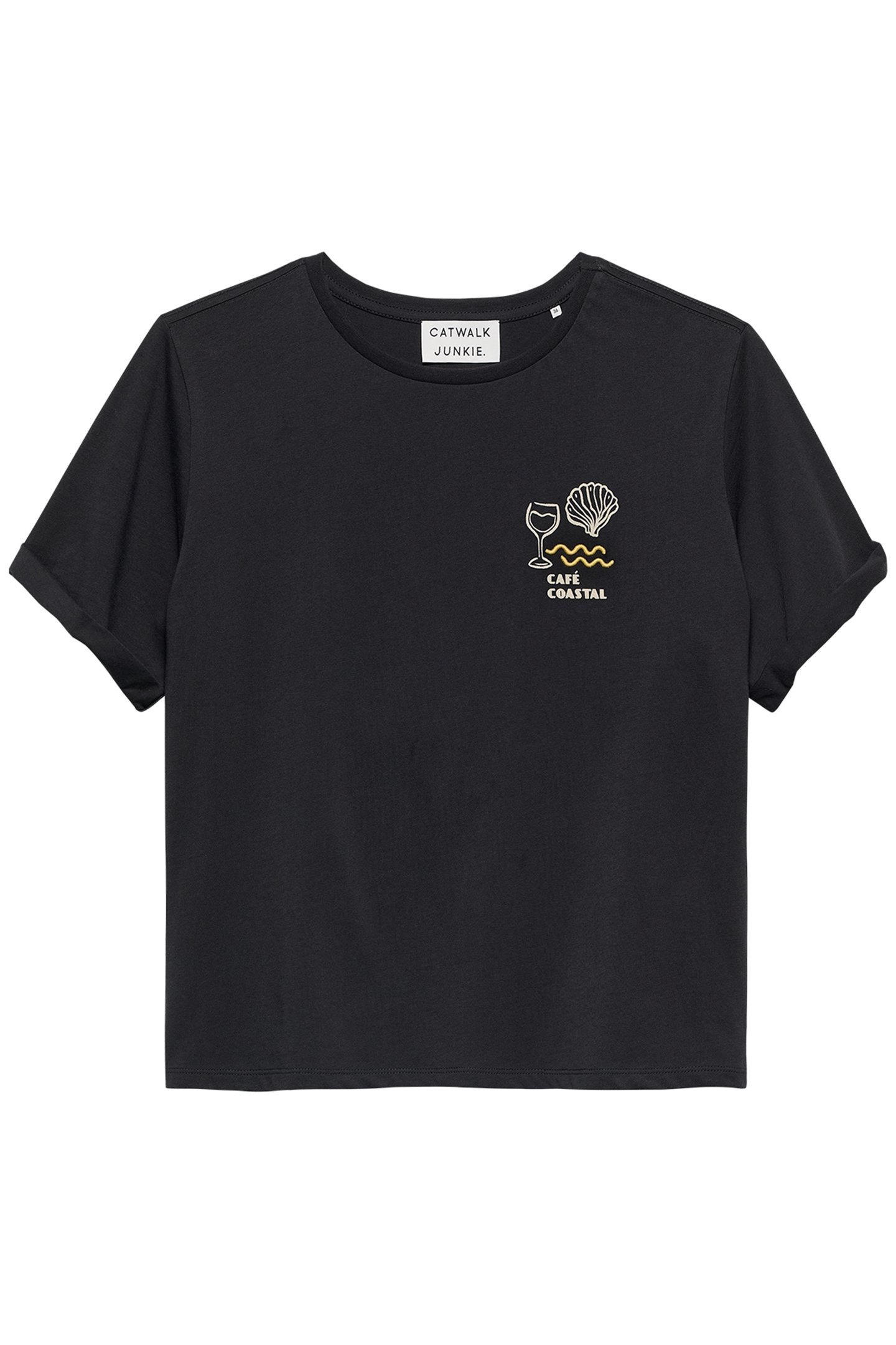 GRAPHIC ROLL UP SLEEVE TSHIRT DARK GREY 4