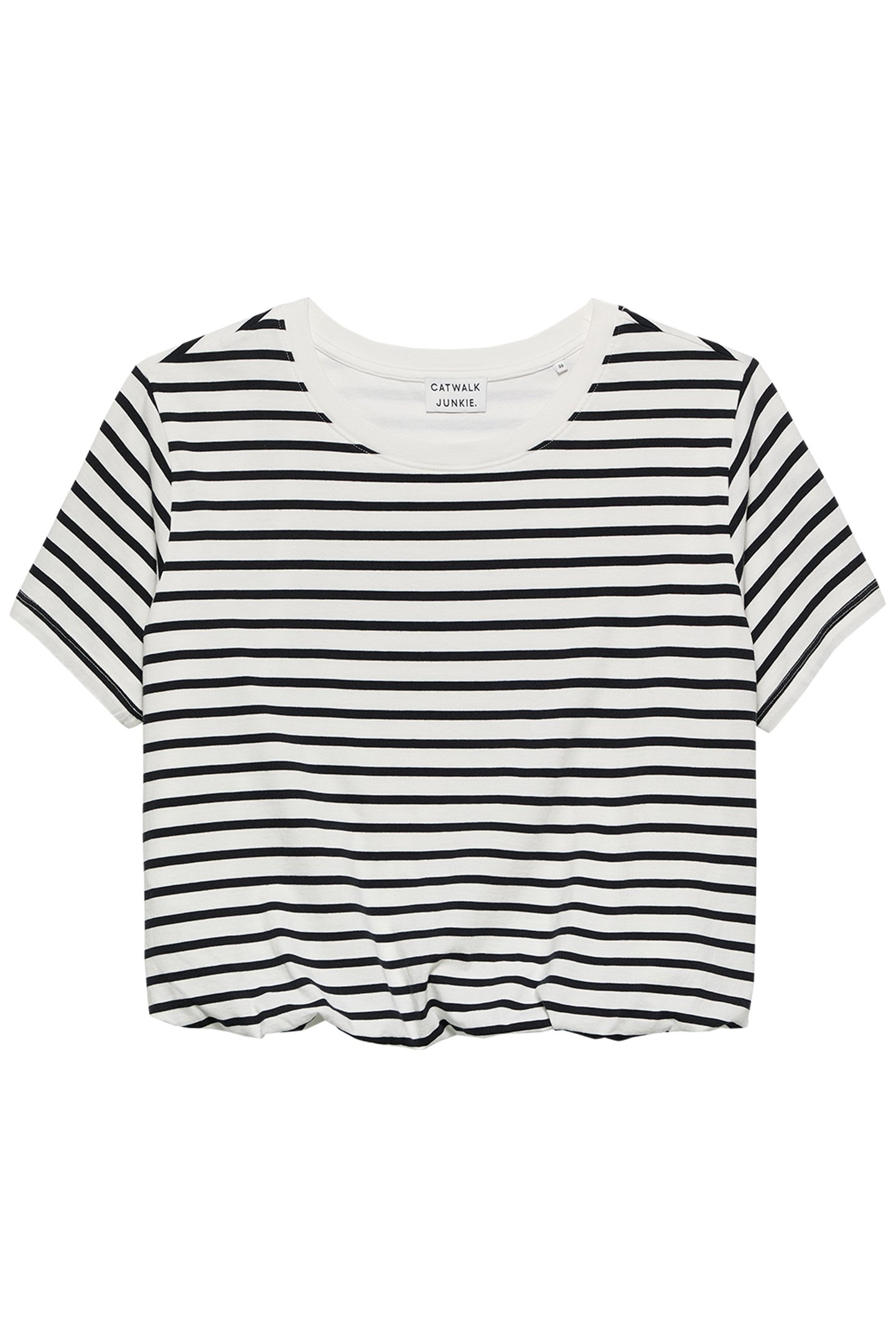 STRIPED TUCK IN TSHIRT BLACK 4
