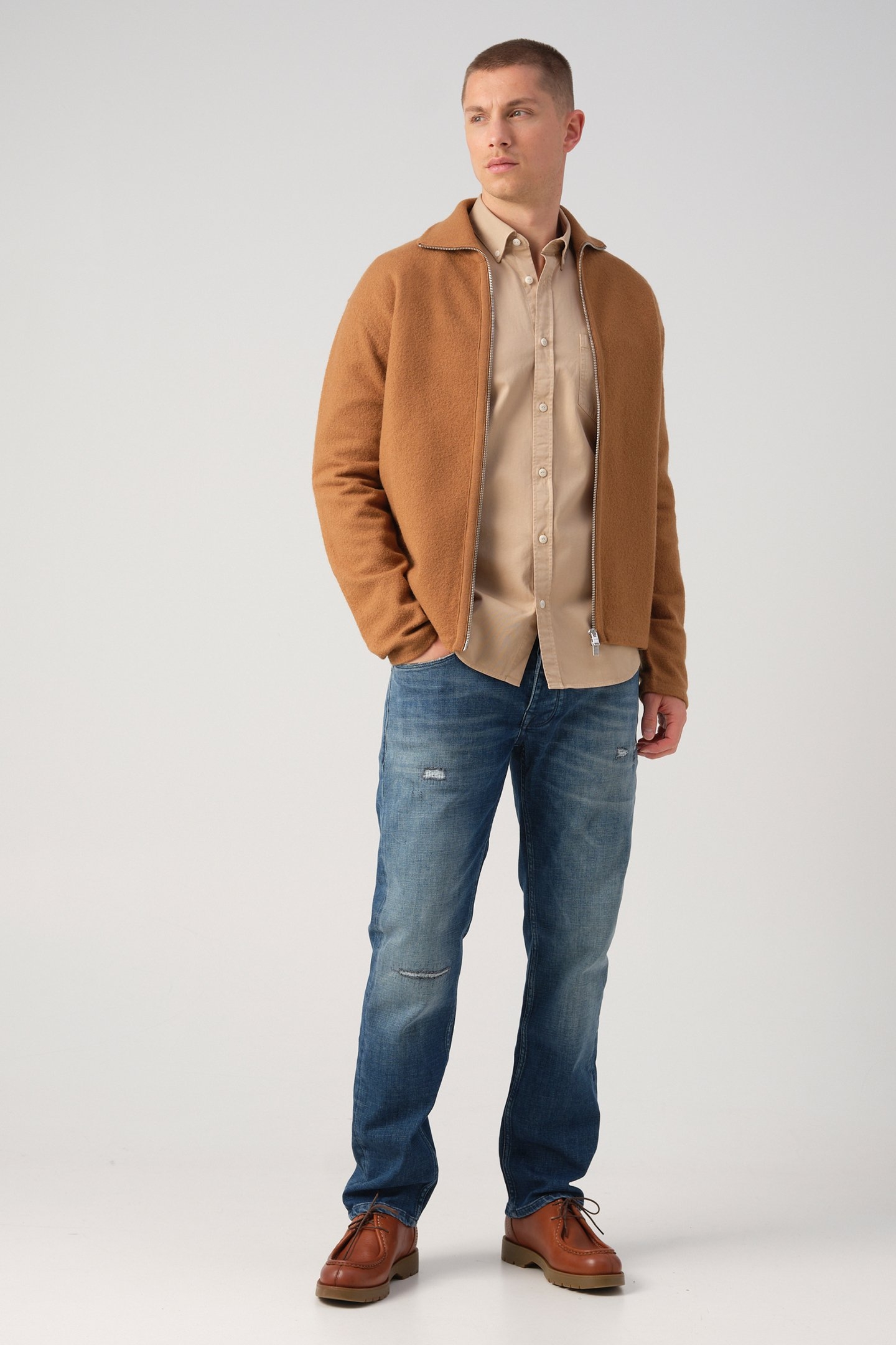 J.C. RAGS RANDY VEST TOASTED COCONUT 3