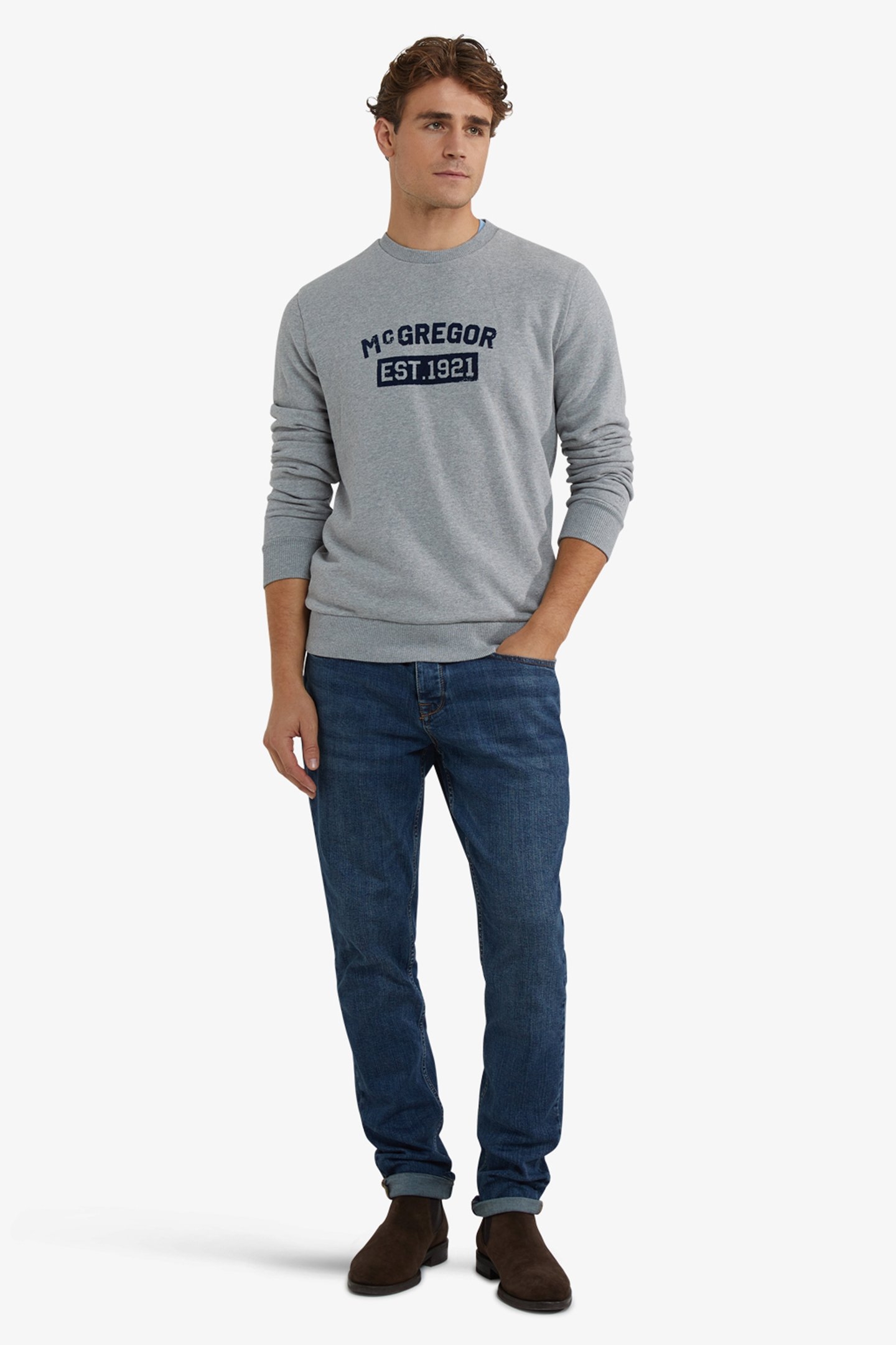 GRAPHIC CREW MEDIUM GREY MELANGE 2