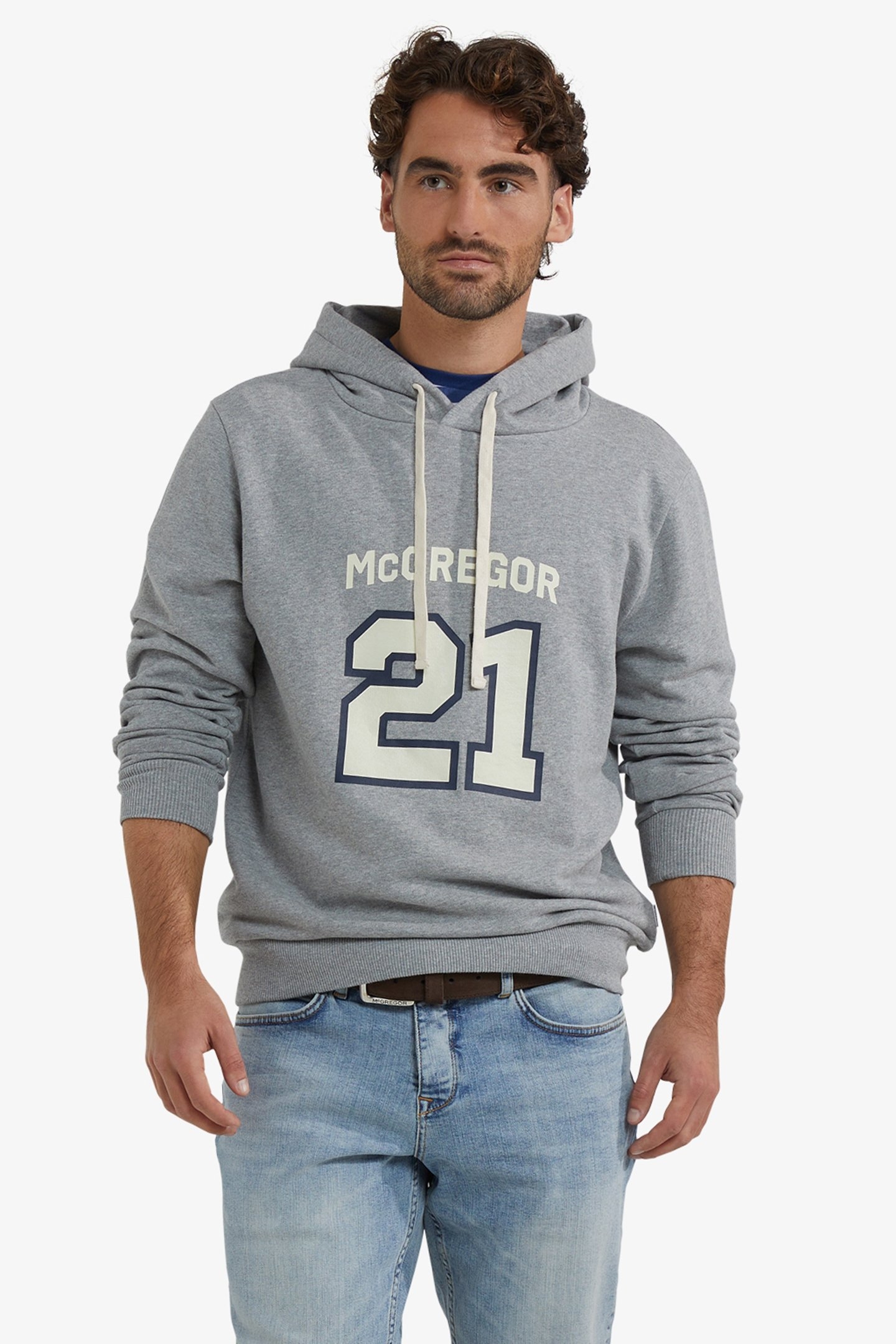 GRAPHIC HOODY MEDIUM GREY MELANGE 1