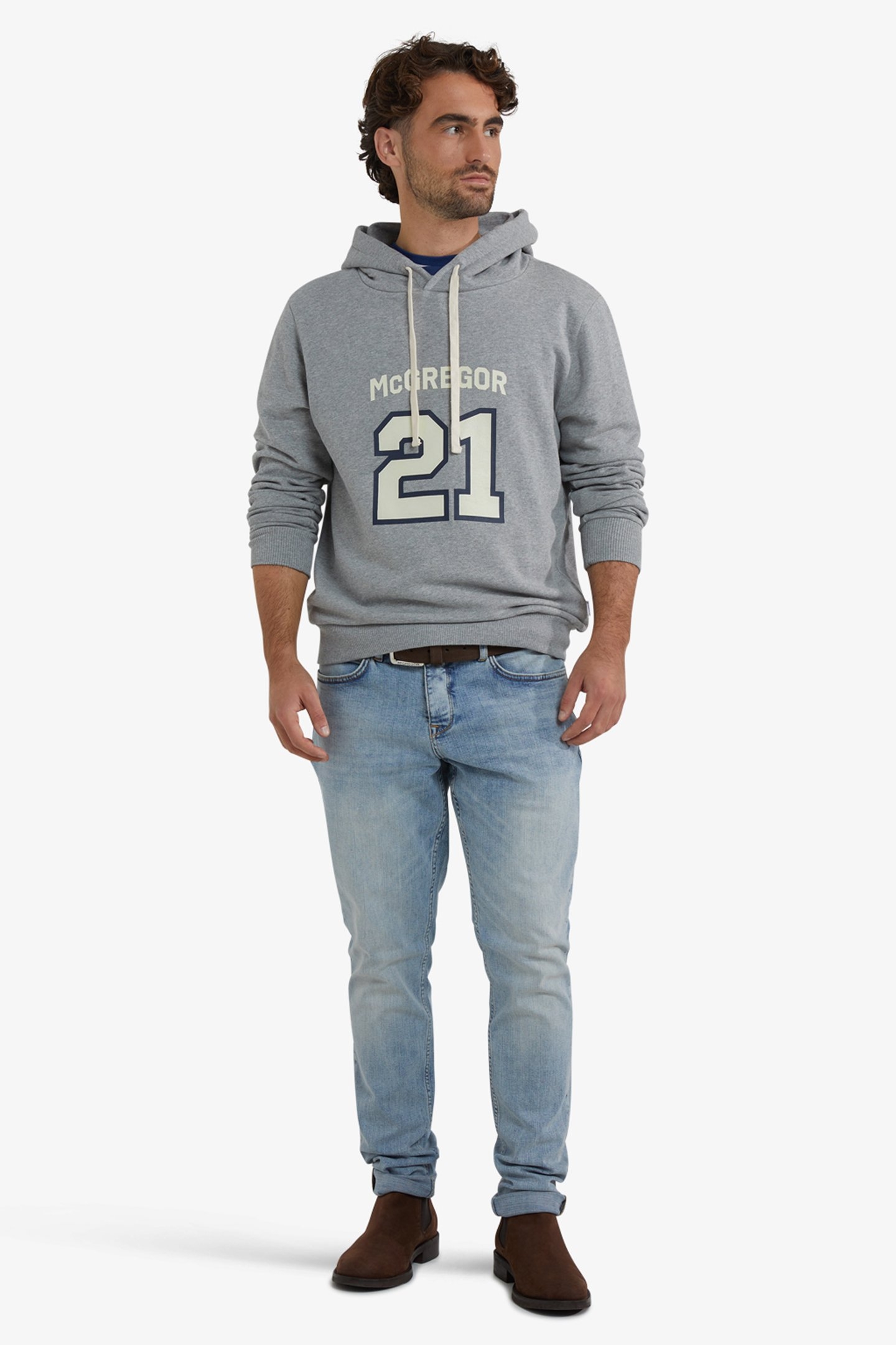 GRAPHIC HOODY MEDIUM GREY MELANGE 2