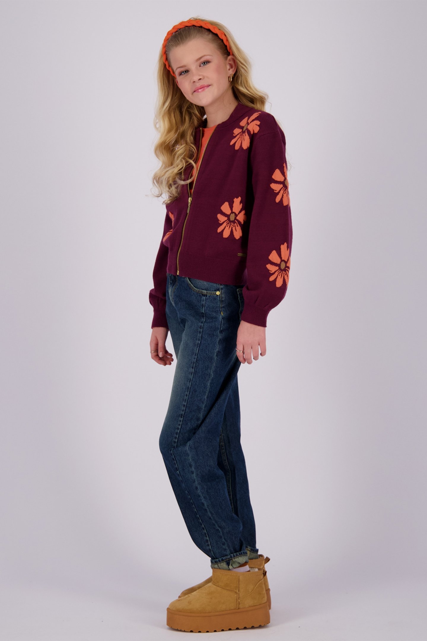 GIRLS MANIEK VEST RED WINE 6