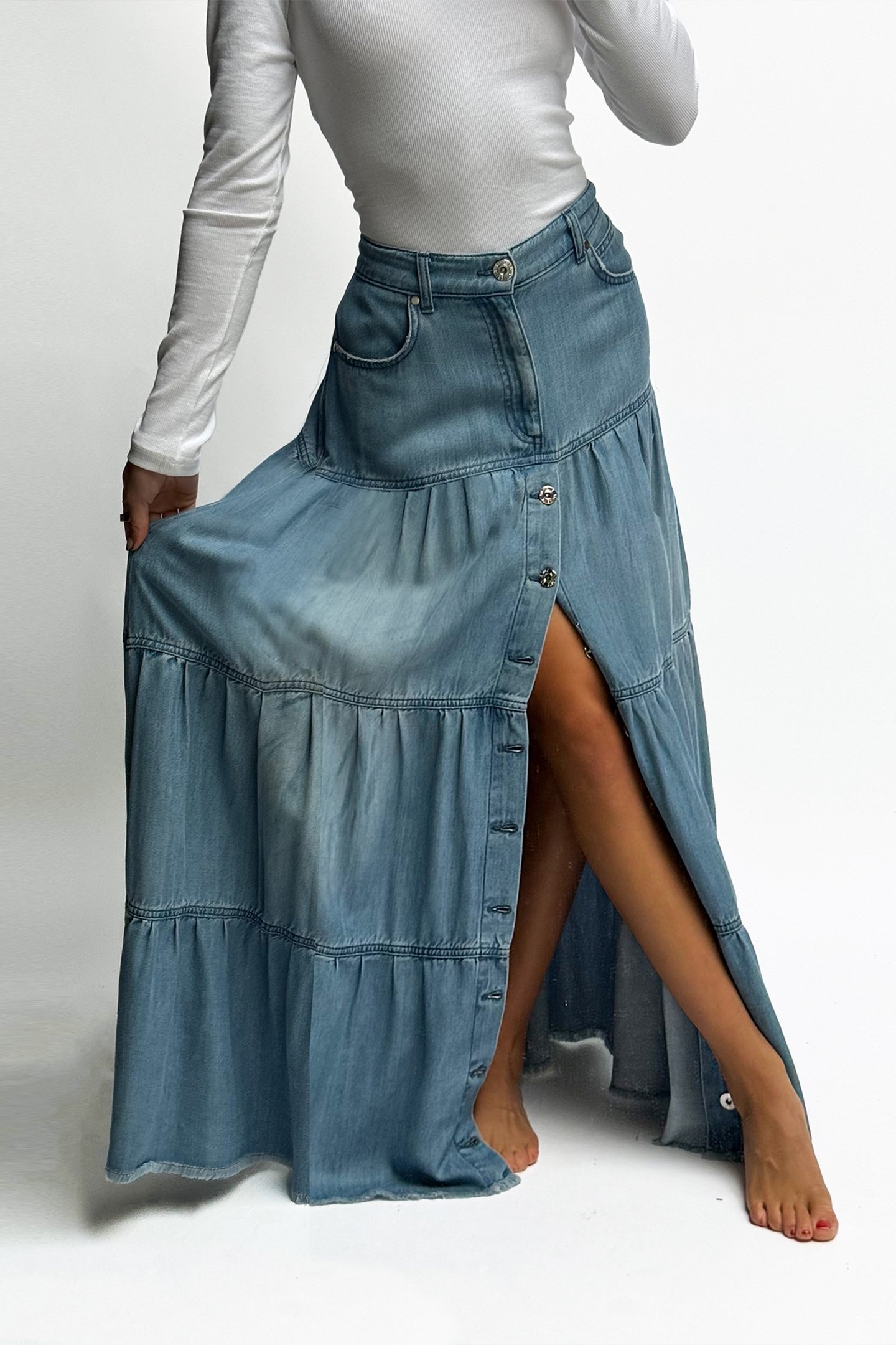 TINA DENIM SKIRT BLUE 7