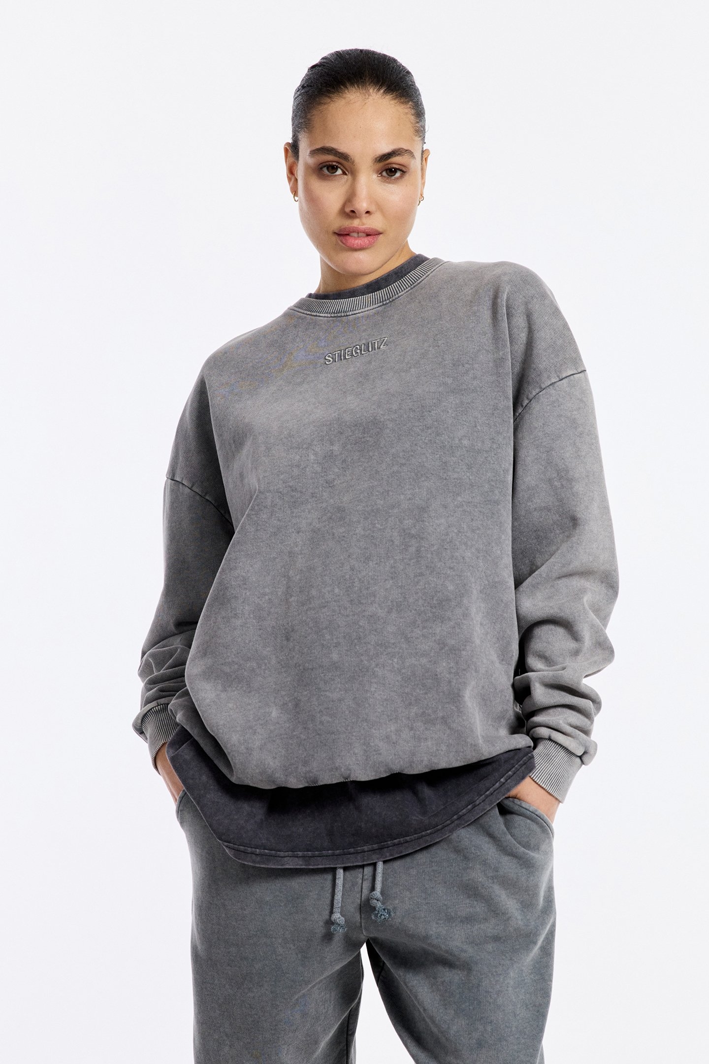 BASIC WORN OUT SWEATER GREY 1