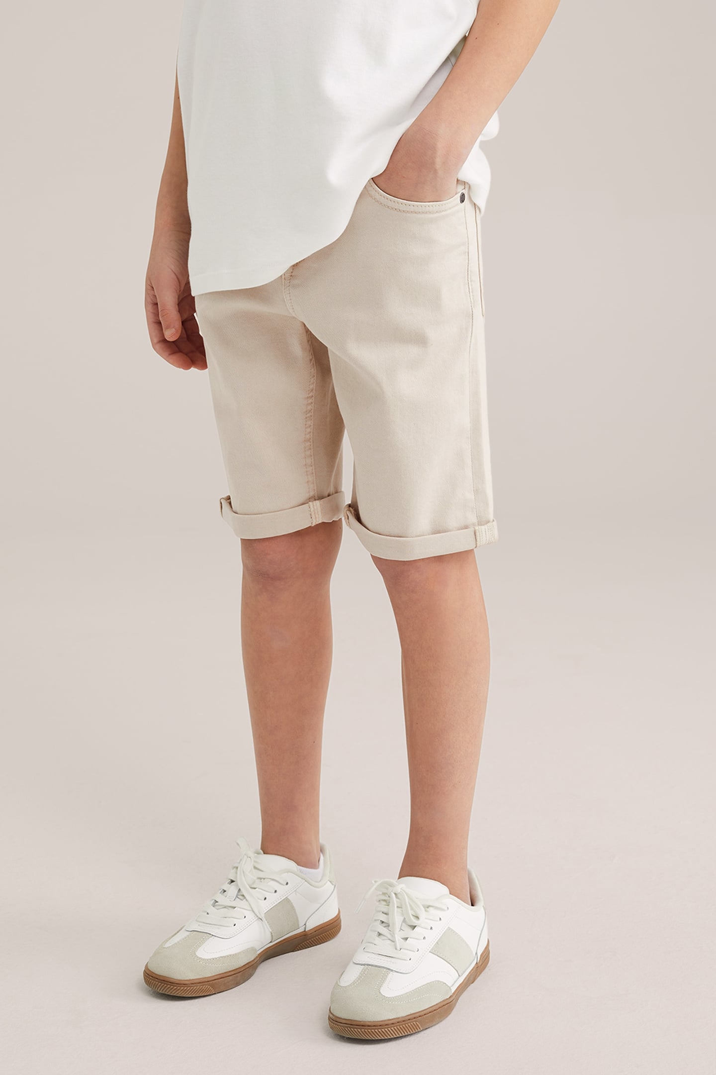 5-POCKET MID WAIST BEIGE 1