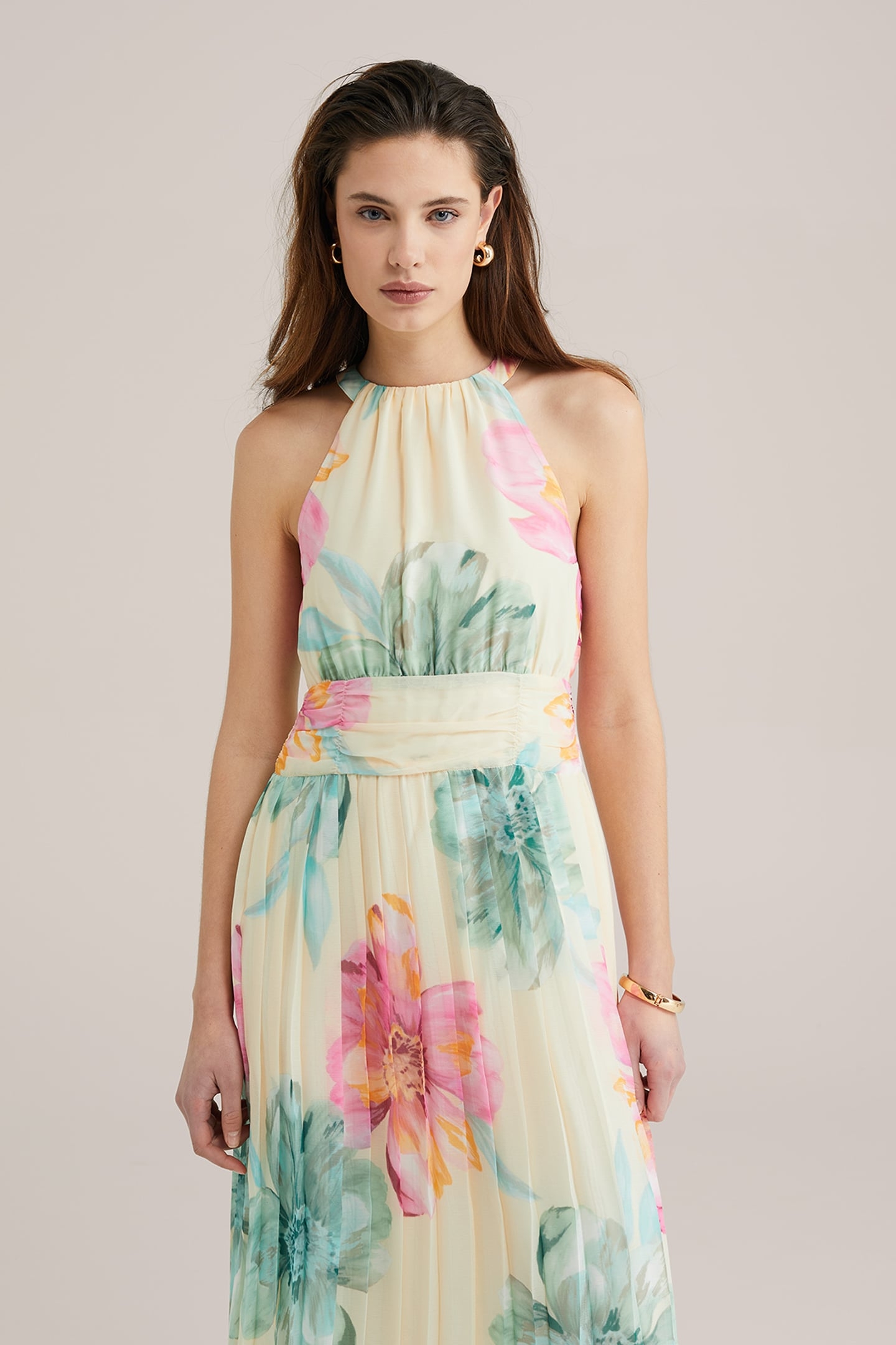 DRESS MAXI LENGTH LIGHT YELLOW 4