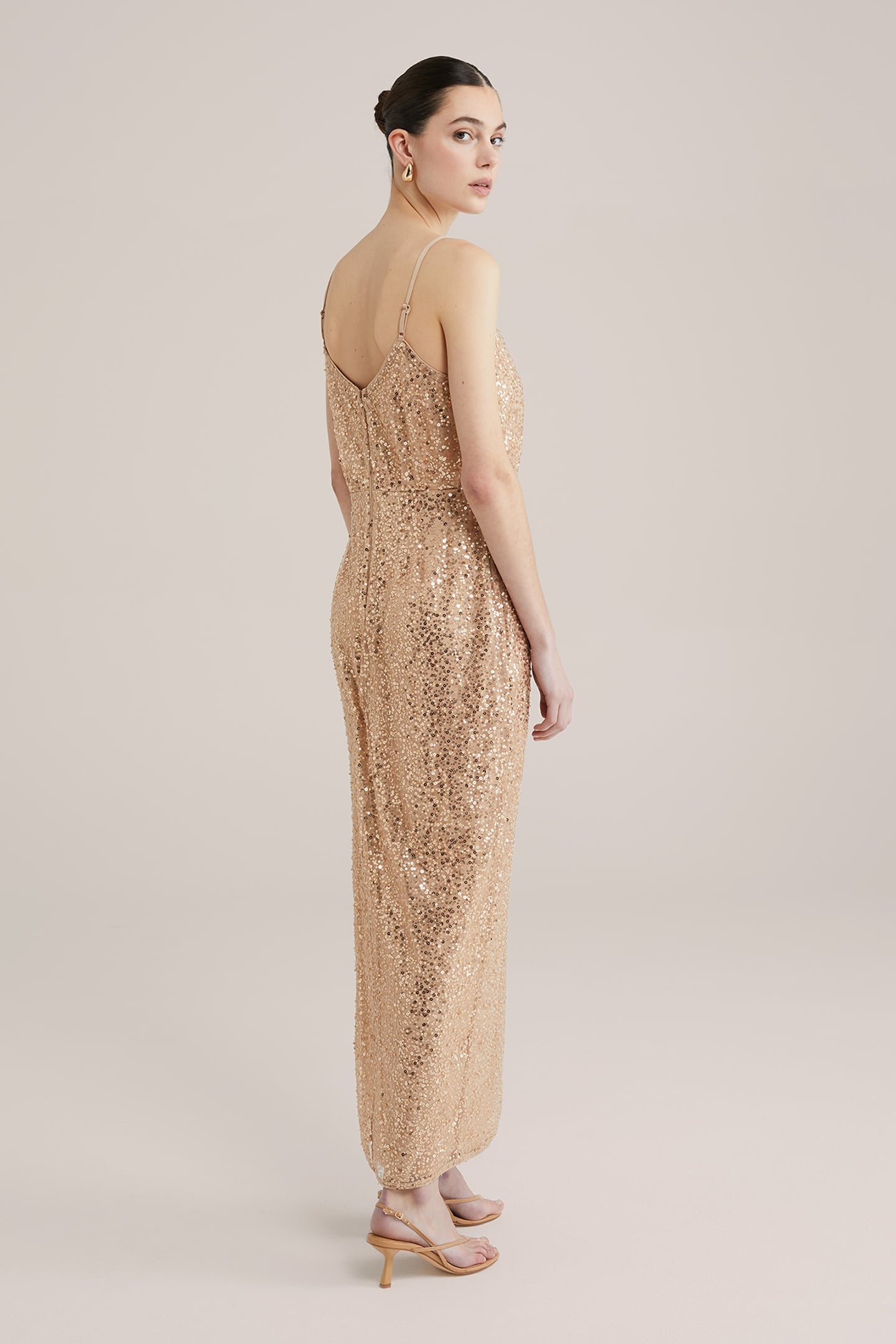 DRESS MAXI LENGTH GOLD 2