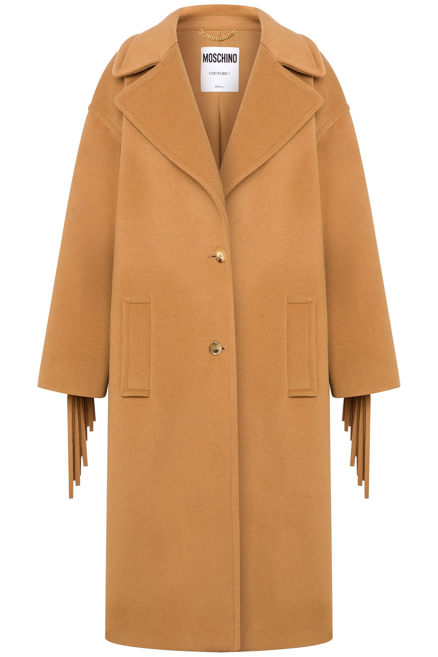 COAT WITH FRINGES BROWN 3