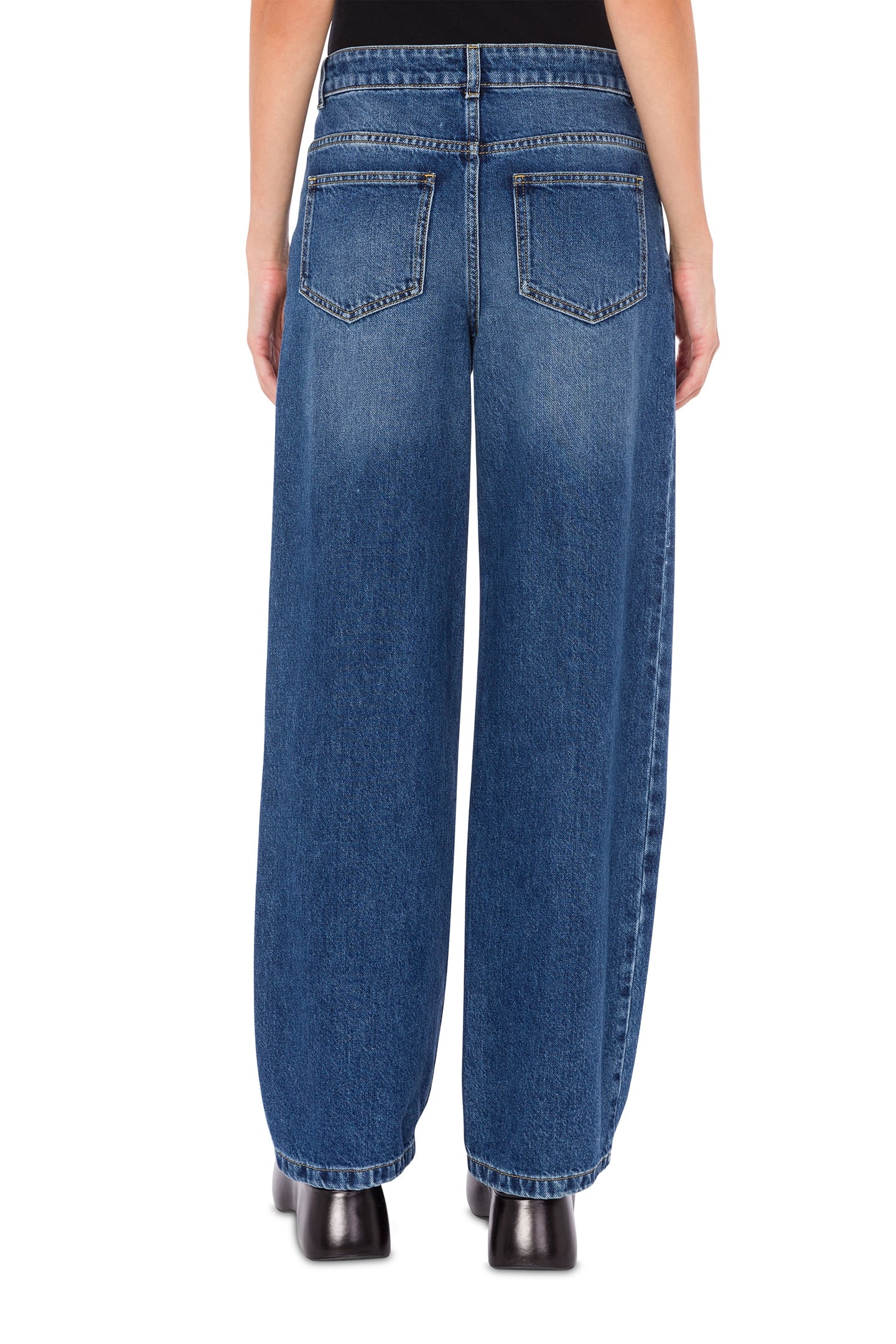 TEDDY BEAR BUTTON DENIM TROUSERS BLUE 2