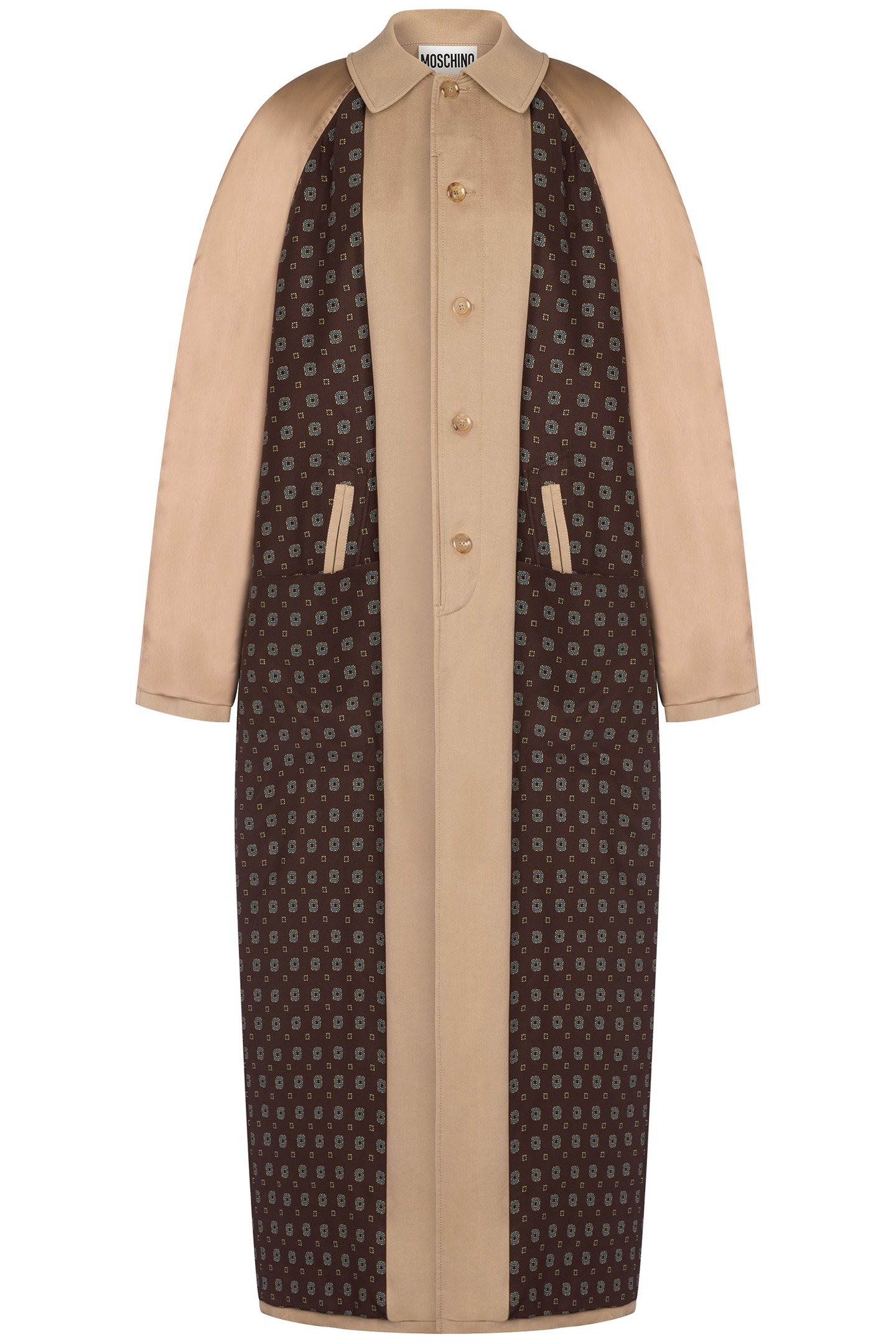 REVERSIBLE TRENCH COAT IN GABARDINE AND SATIN BEIGE 3