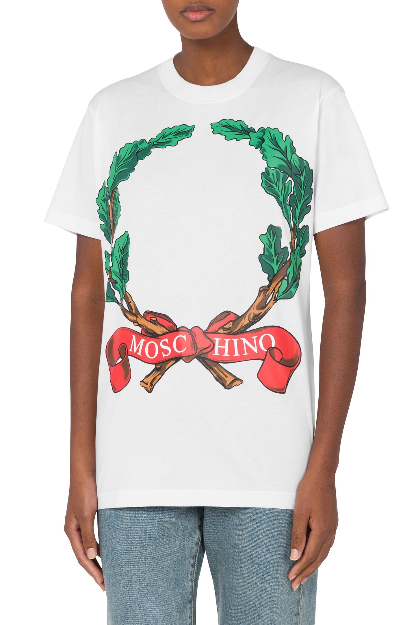 LAUREL CROWN ORGANIC JERSEY T-SHIRT WHITE 1