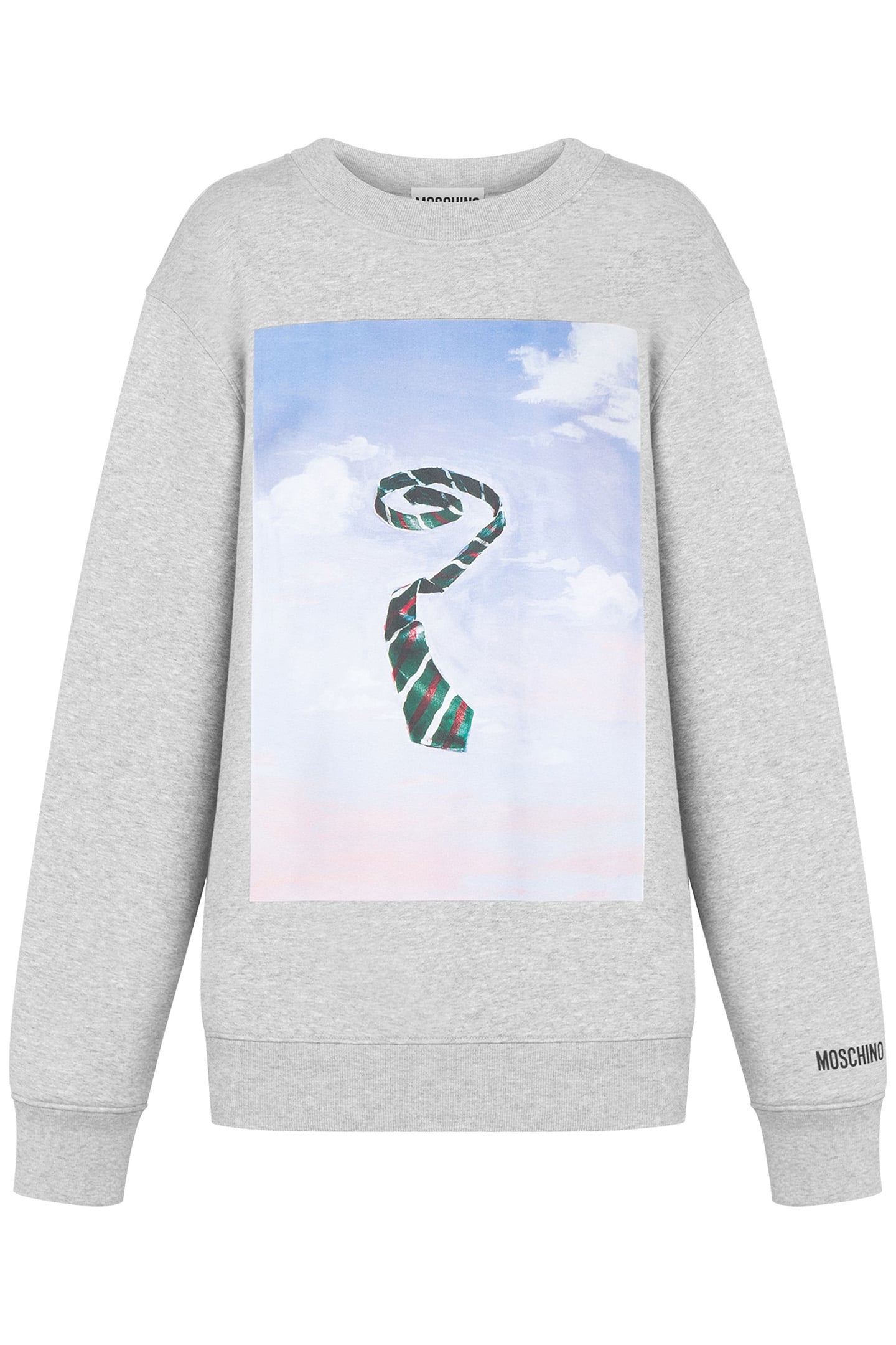 ORGANIC COTTON SWEATSHIRT CECI N'EST PAS UNE TIES GREY 3