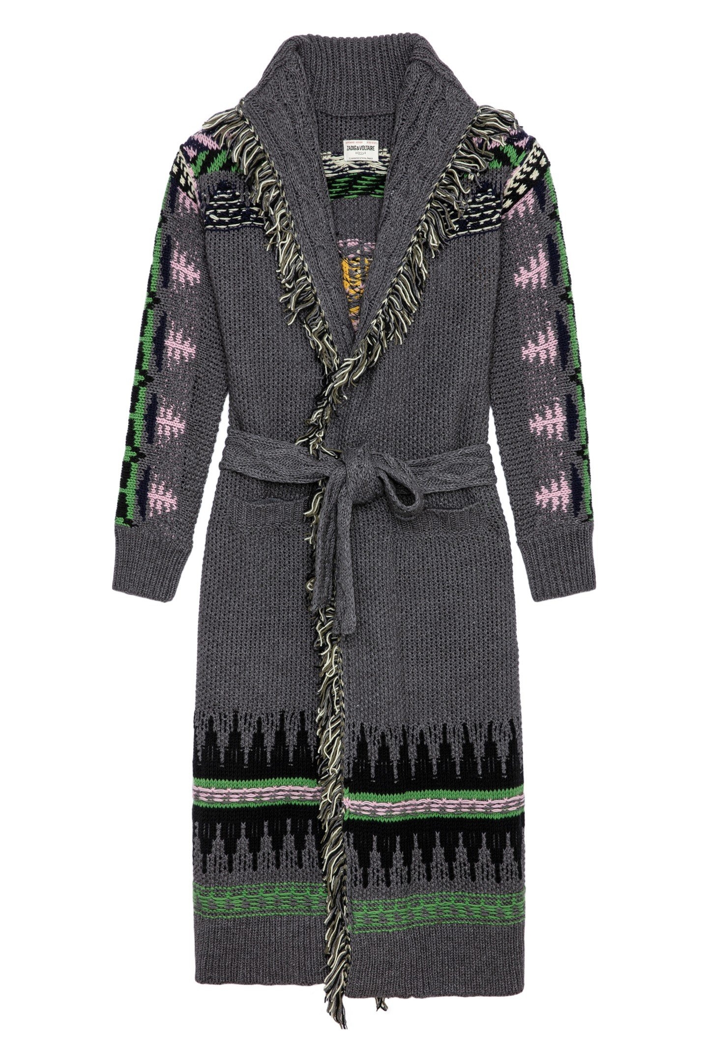 ELLINA WOOL KNIT COAT ANTHRACITE 4