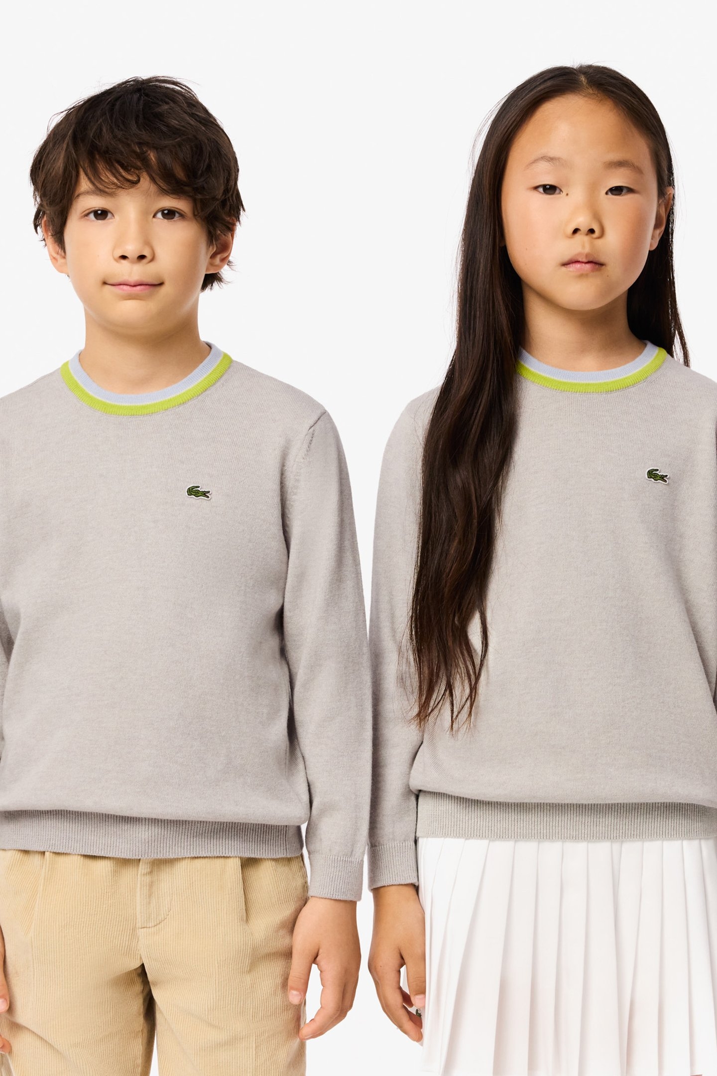 CHILDREN SWEATER SILVER CHINE/FIREFLY-WHITE 1