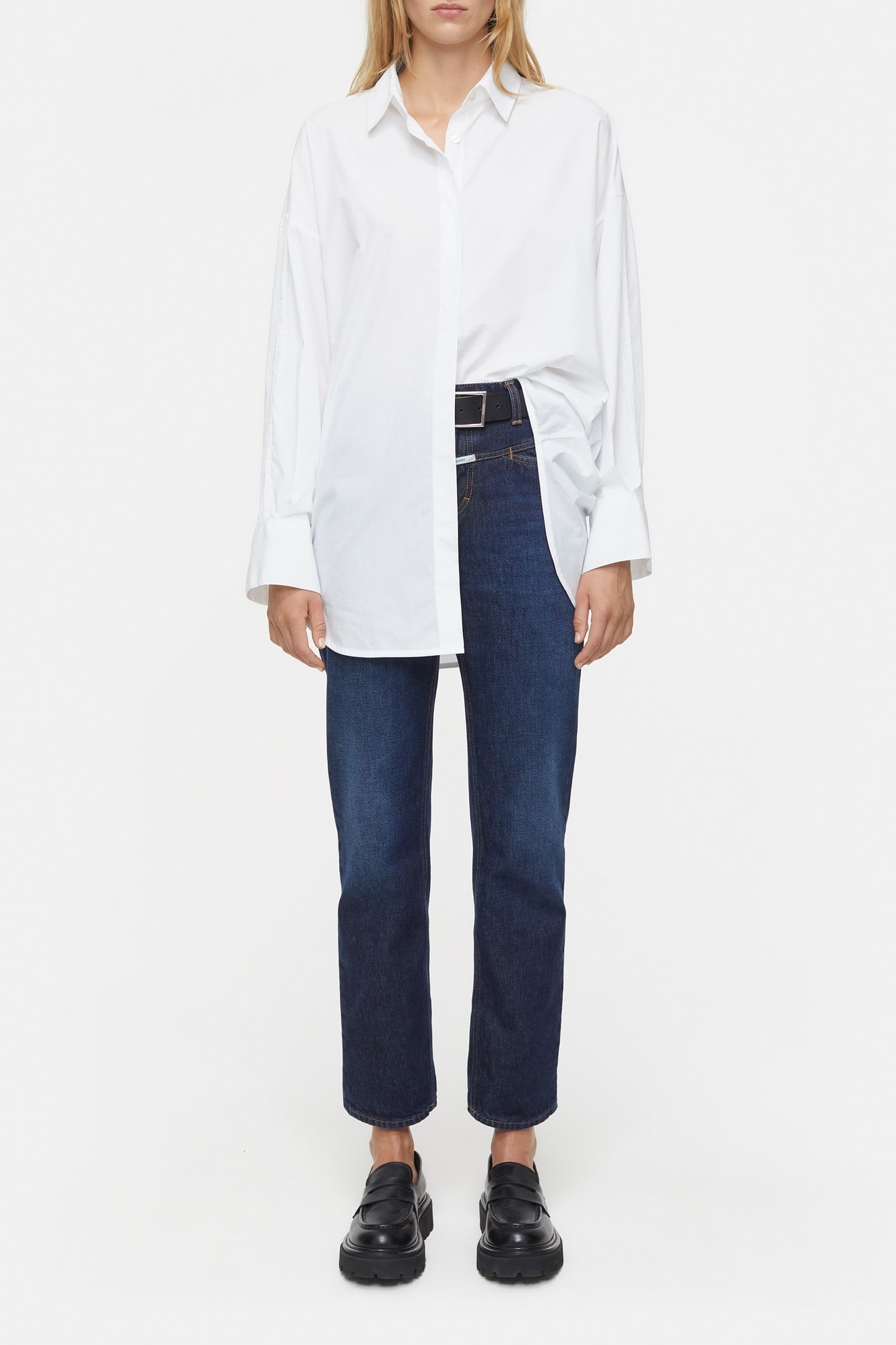 OPEN BACK BLOUSE SHIRT WHITE 2