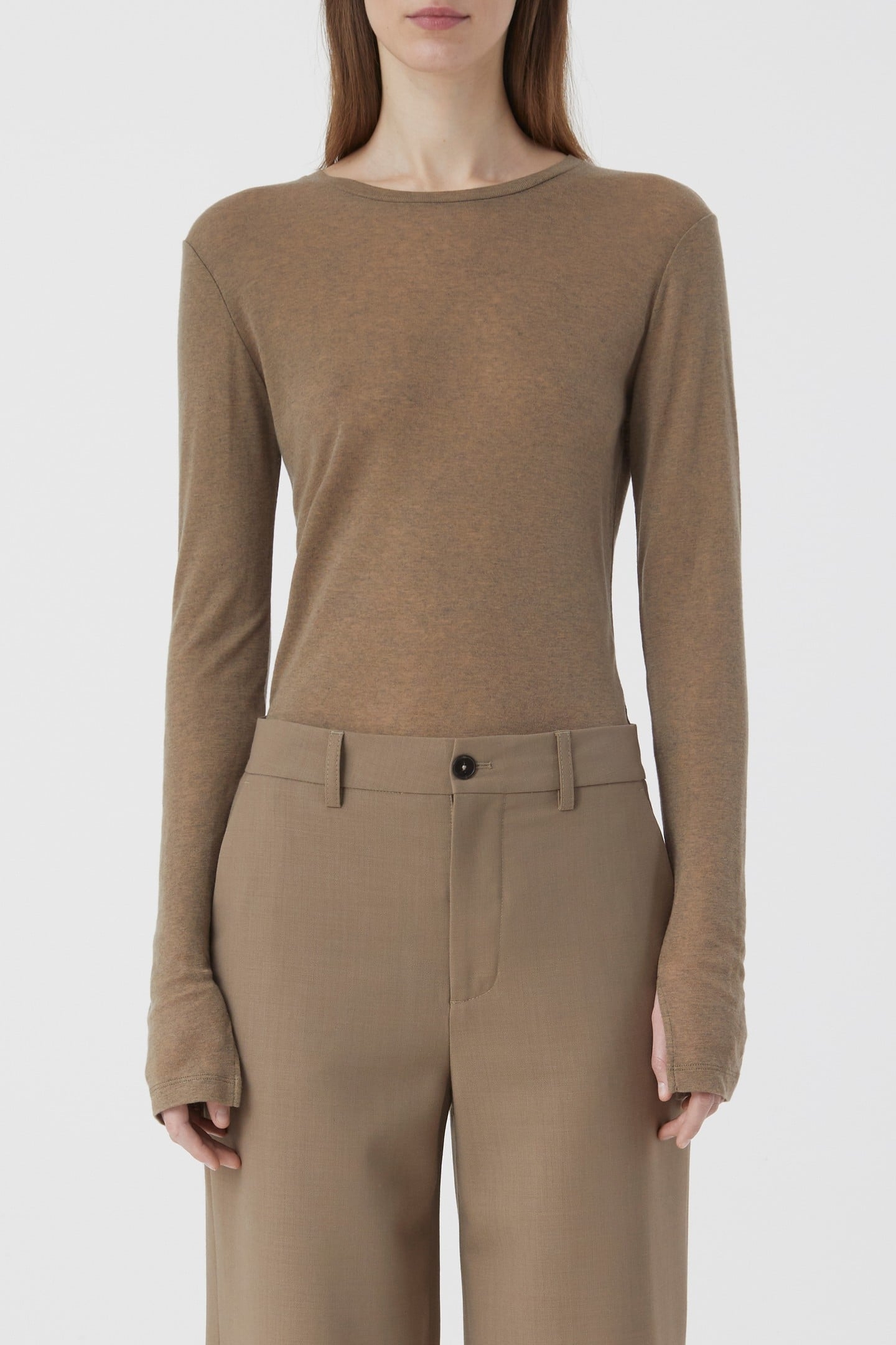 CREW NECK LONGSLEEVE T-SHIRTS OLD PINE 1