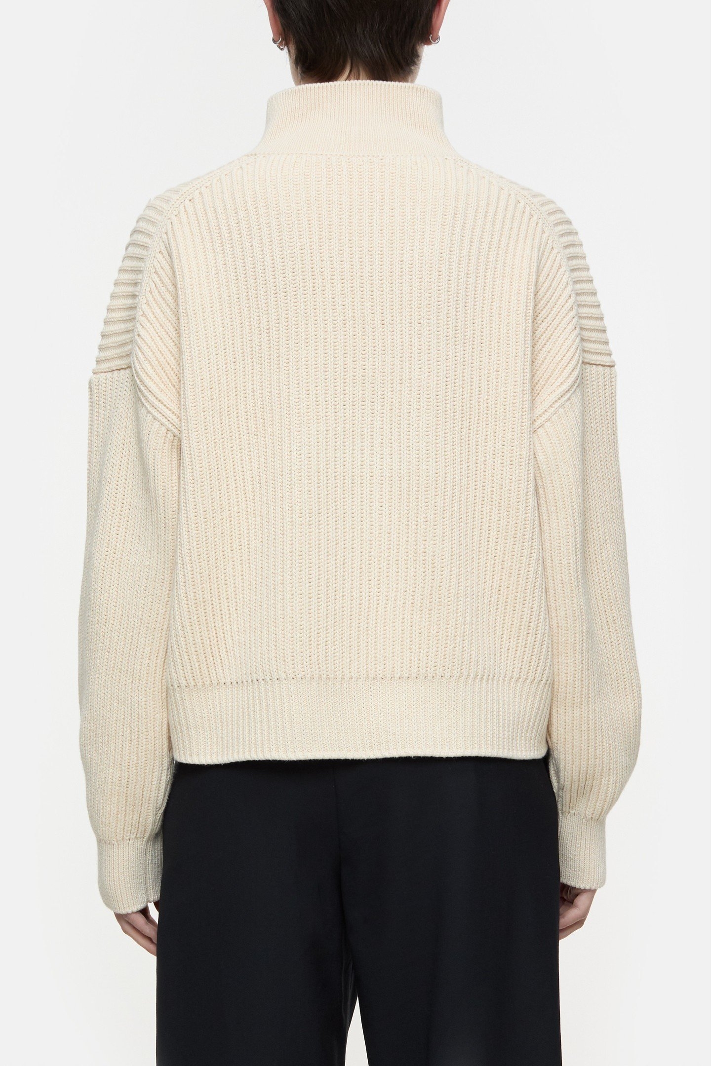 CROPPED TROYER KNITS IVORY 2