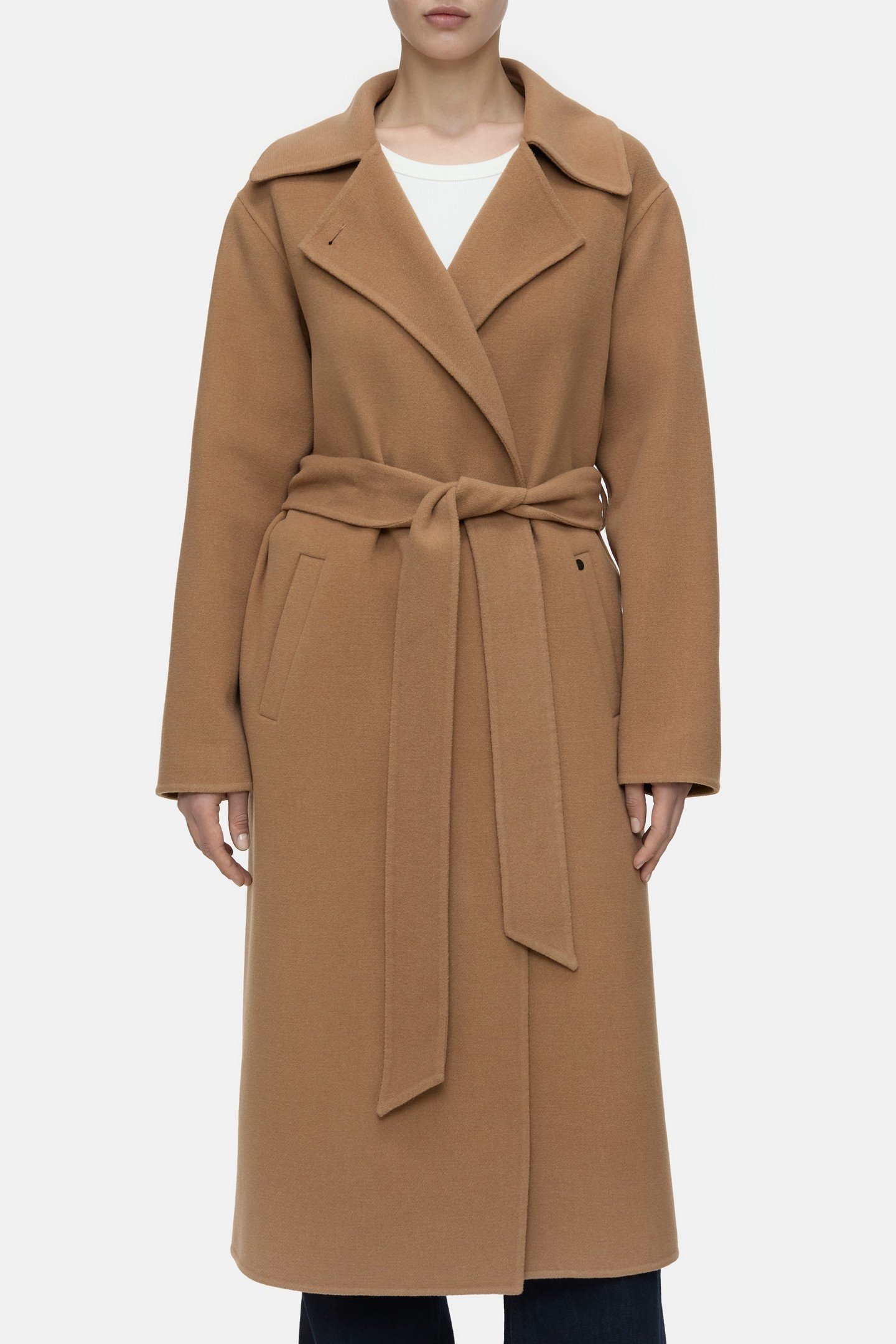 WRAP COAT JACKET BISCOTTI BROWN 2