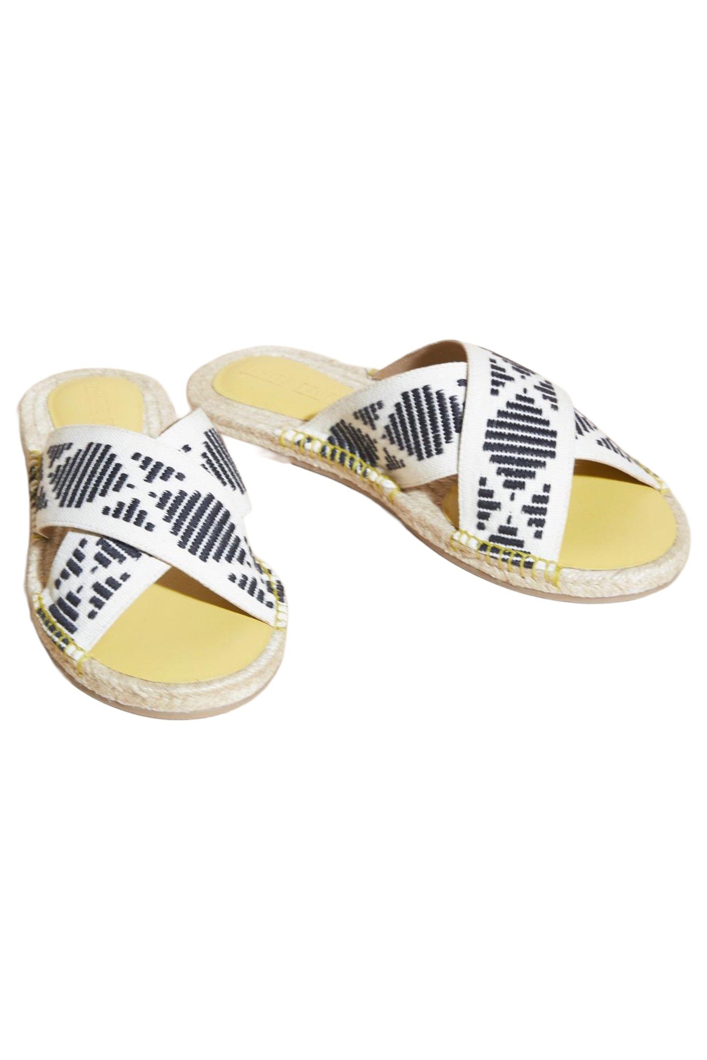 JACQUARD ESPADRILLE MULE DEEP YELLOW 2