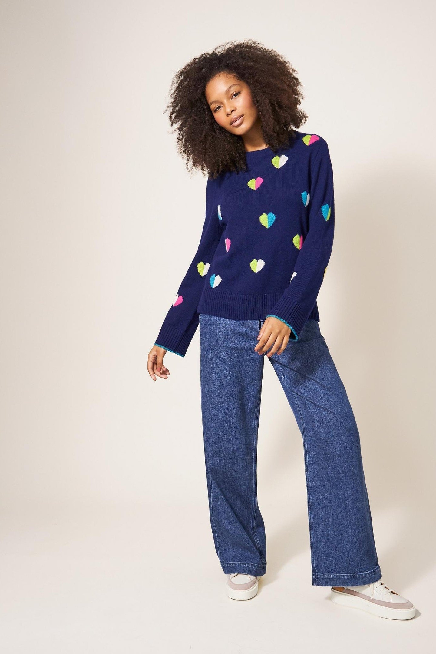 MULTI HEART JUMPER NAVY MULTI 2