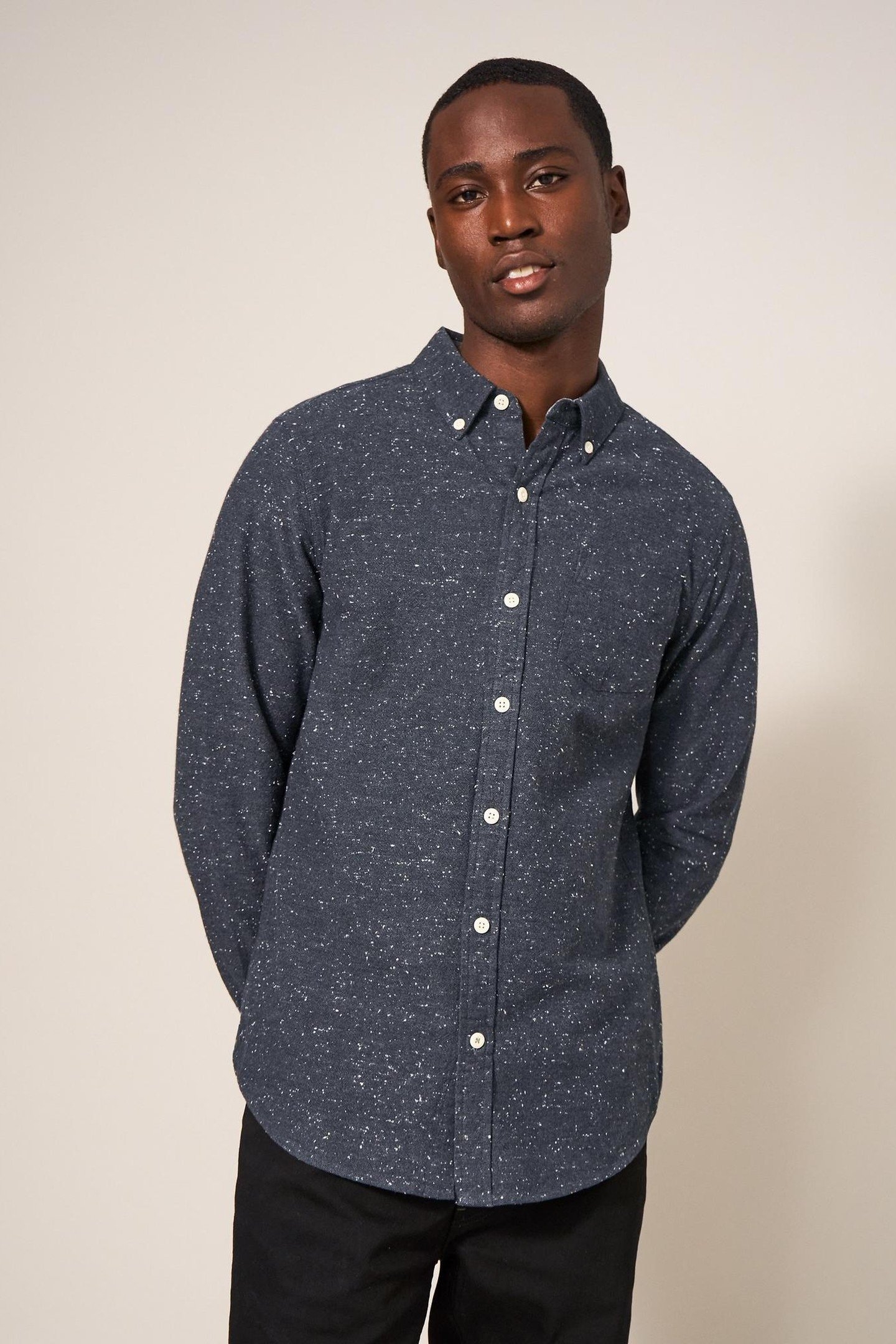 OXFORD NEP SHIRT CHARCOAL GREY 1