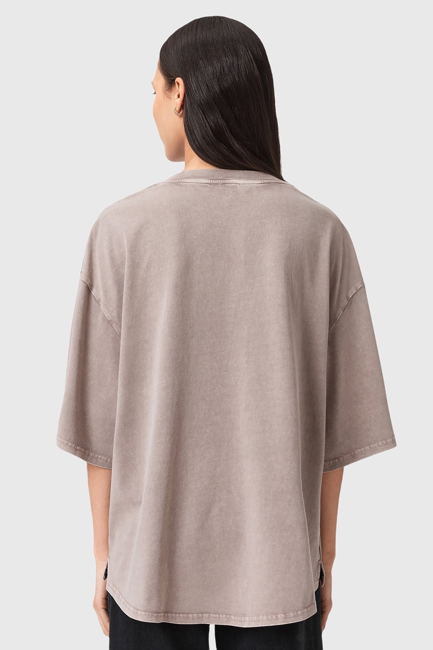 AMELIE AS EMB TEE STONE GREY 4