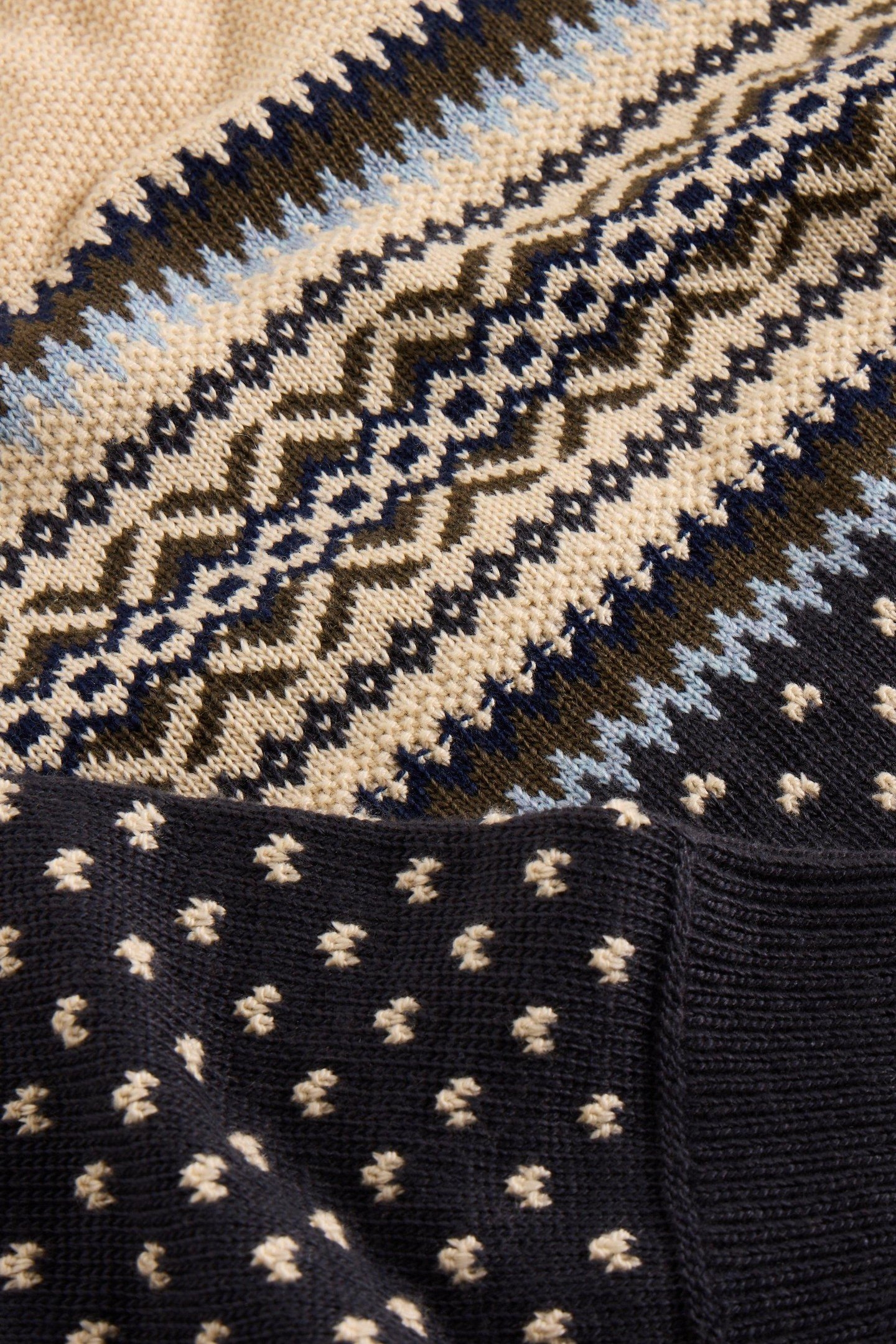 FAIRISLE PATTERN CREW IVORY MULTI 3