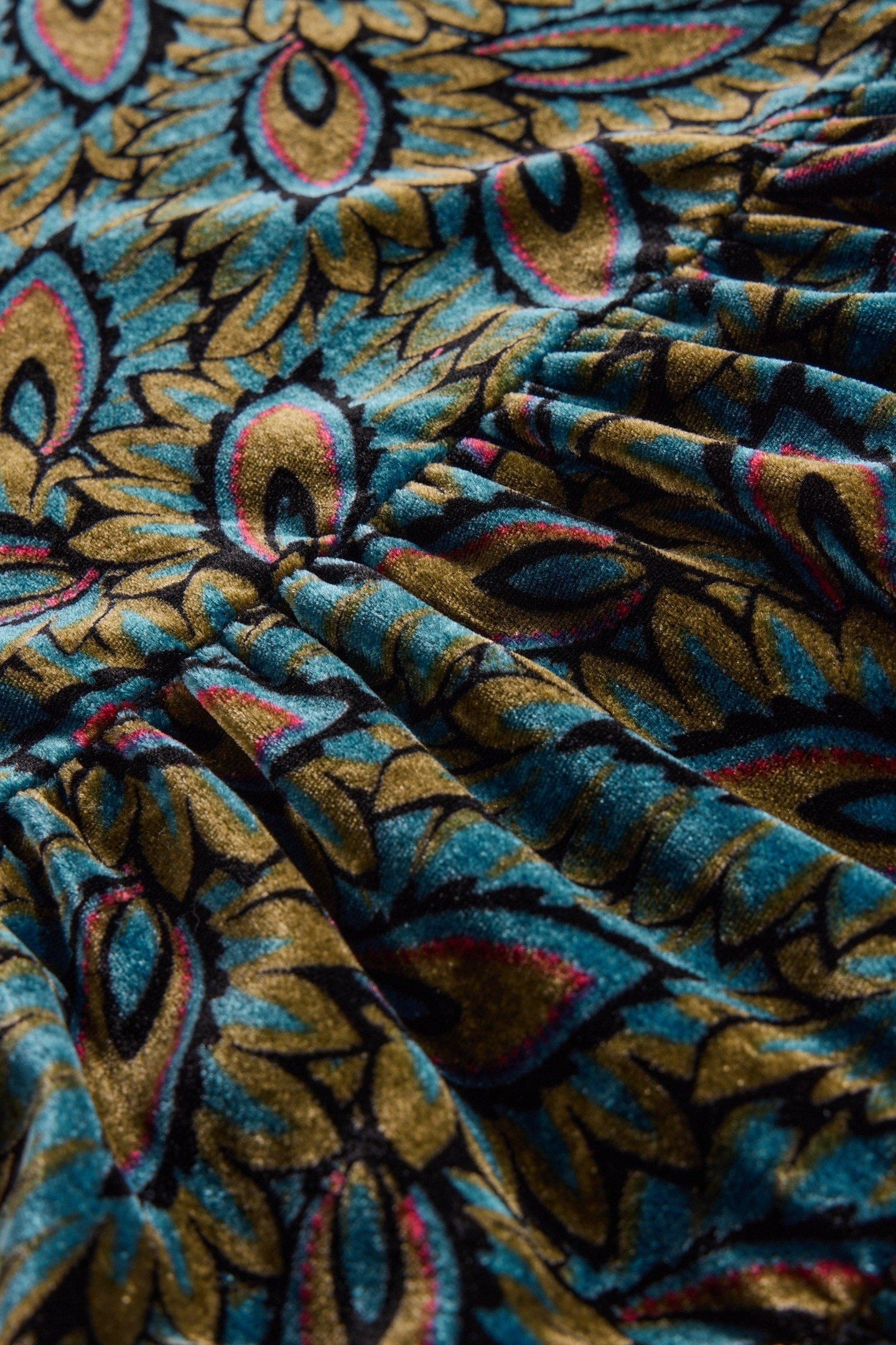 VELVET PRINTED DRESS BLACK PRINT 3