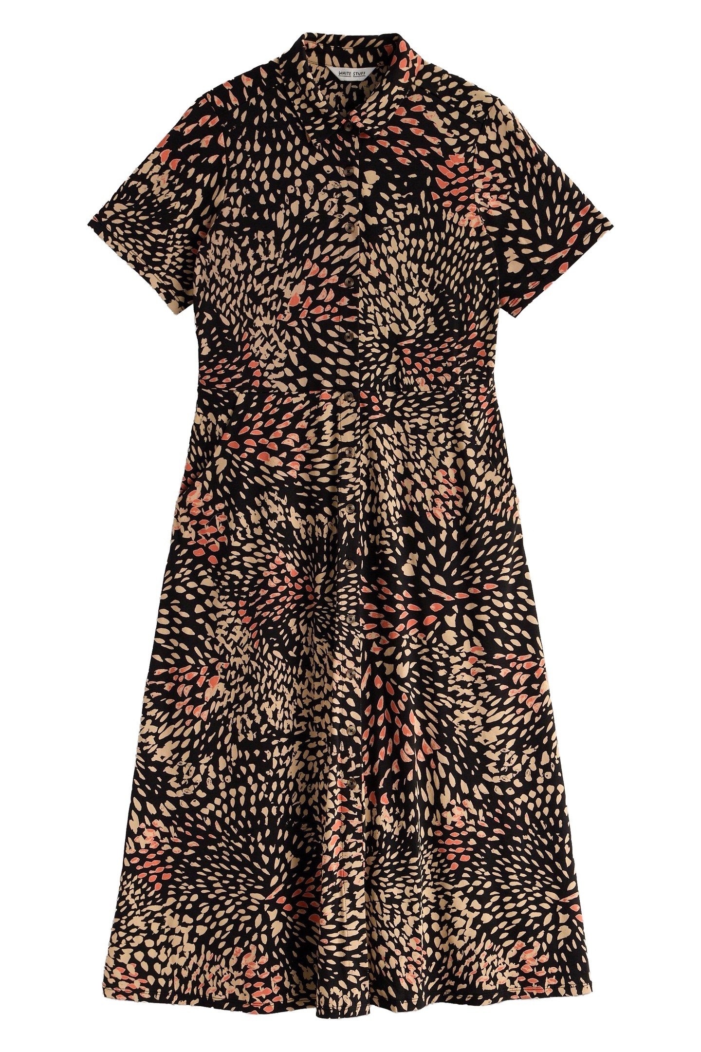 RUA JERSEY SHIRT DRESS BLACK PRINT 3